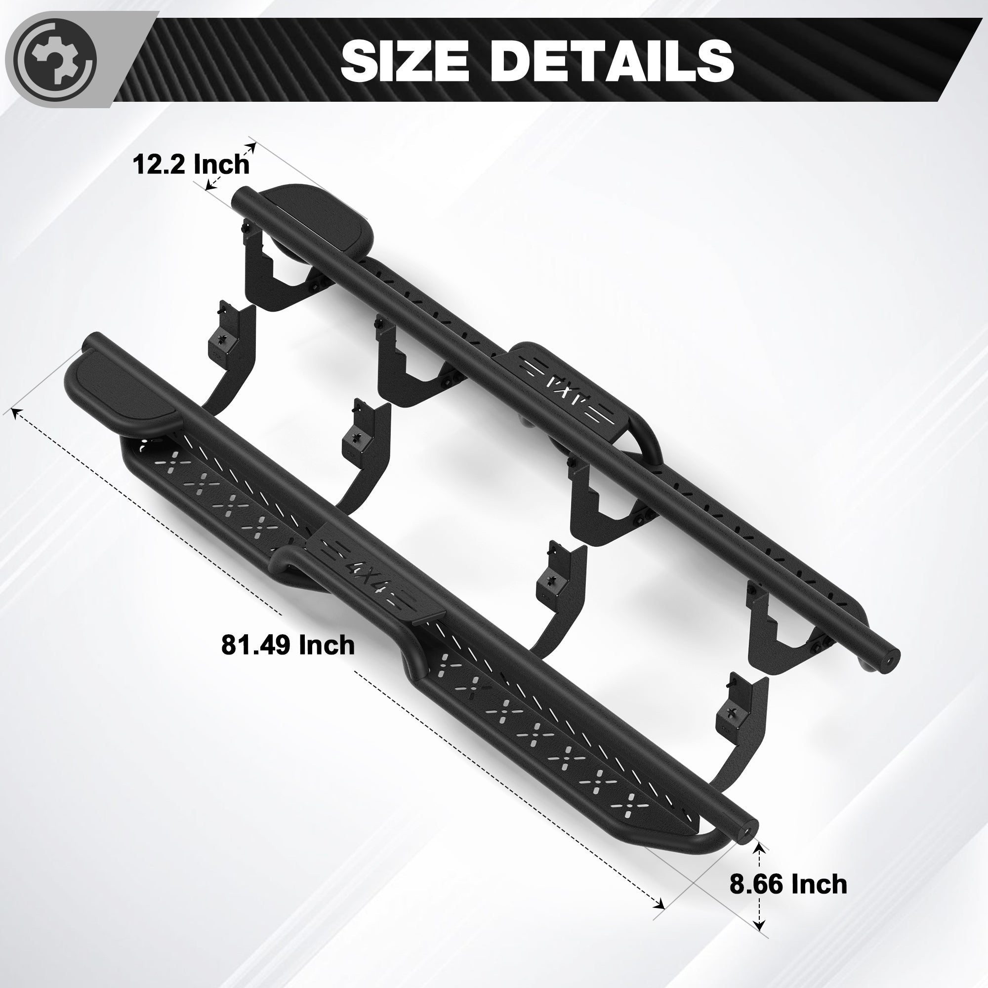 04-25 Titan Running Boards Side Steps Fits for 2004-2025 Nissan Titan & Titan XD 4-Door - nadiaauto