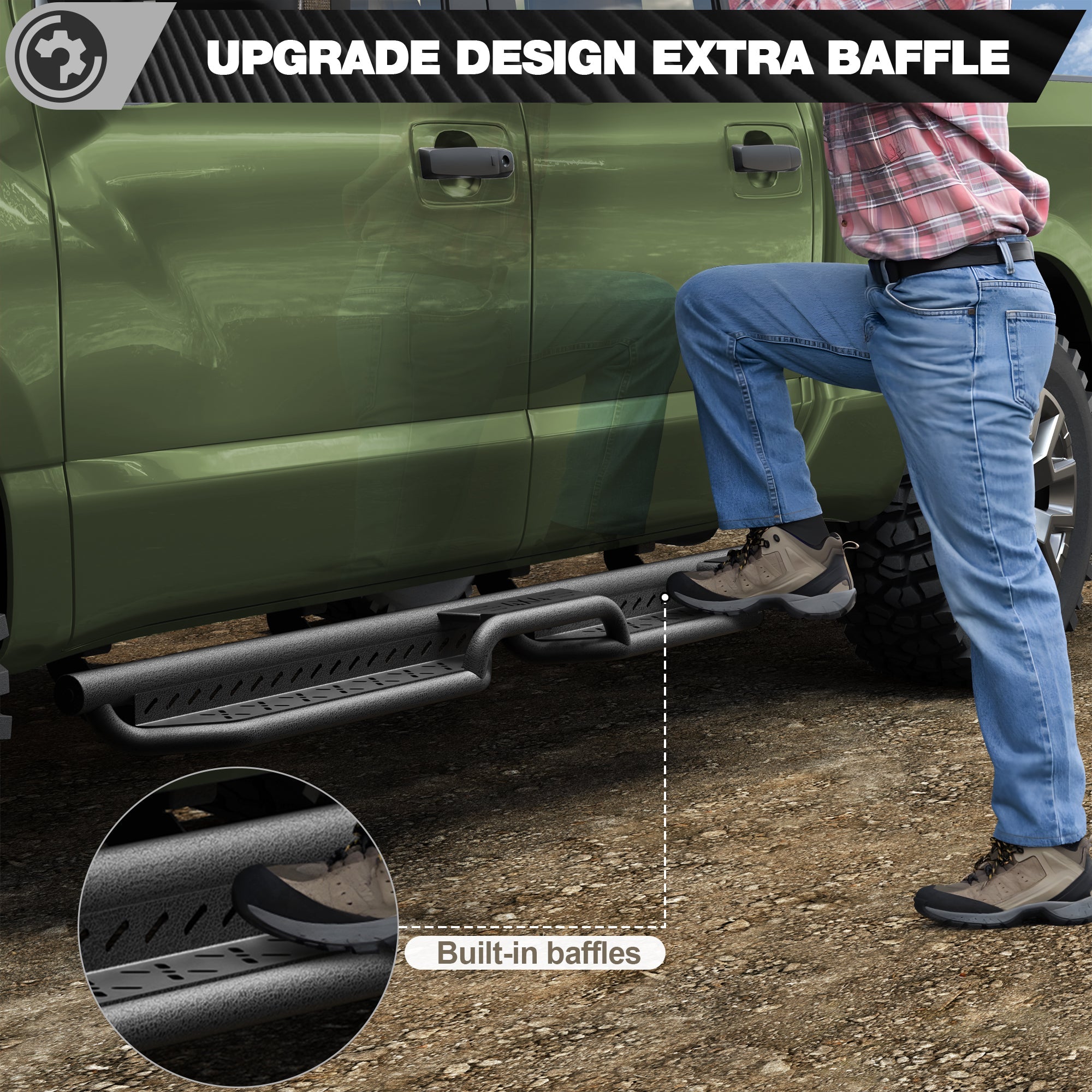04-25 Titan Running Boards Side Steps Fits for 2004-2025 Nissan Titan & Titan XD 4-Door - nadiaauto
