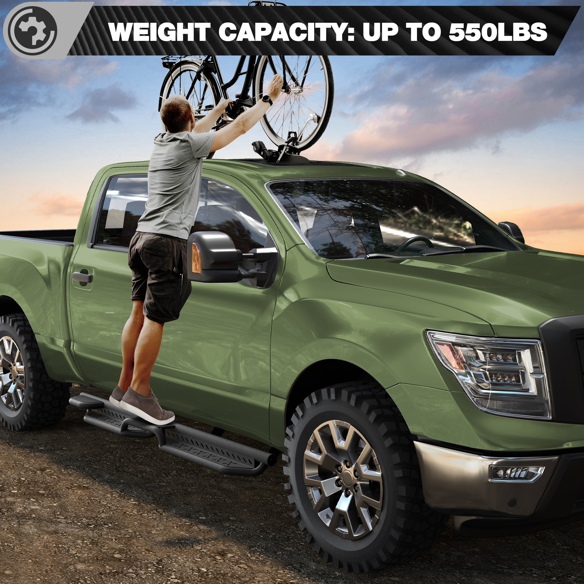 04-25 Titan Running Boards Side Steps Fits for 2004-2025 Nissan Titan & Titan XD 4-Door - nadiaauto
