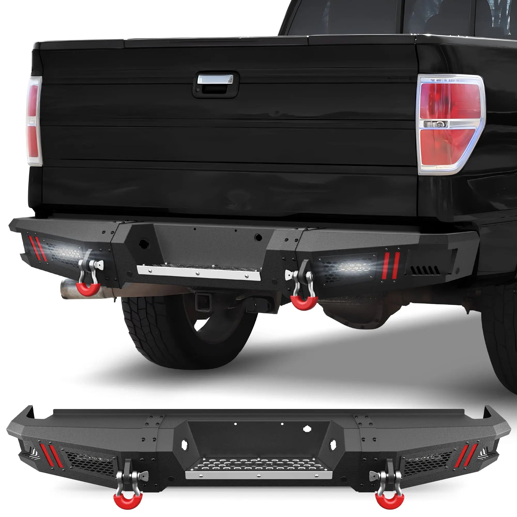 Longsun F150 Rear Back Bumper for 2009-2014 Ford F-150 (Excluding Raptor)