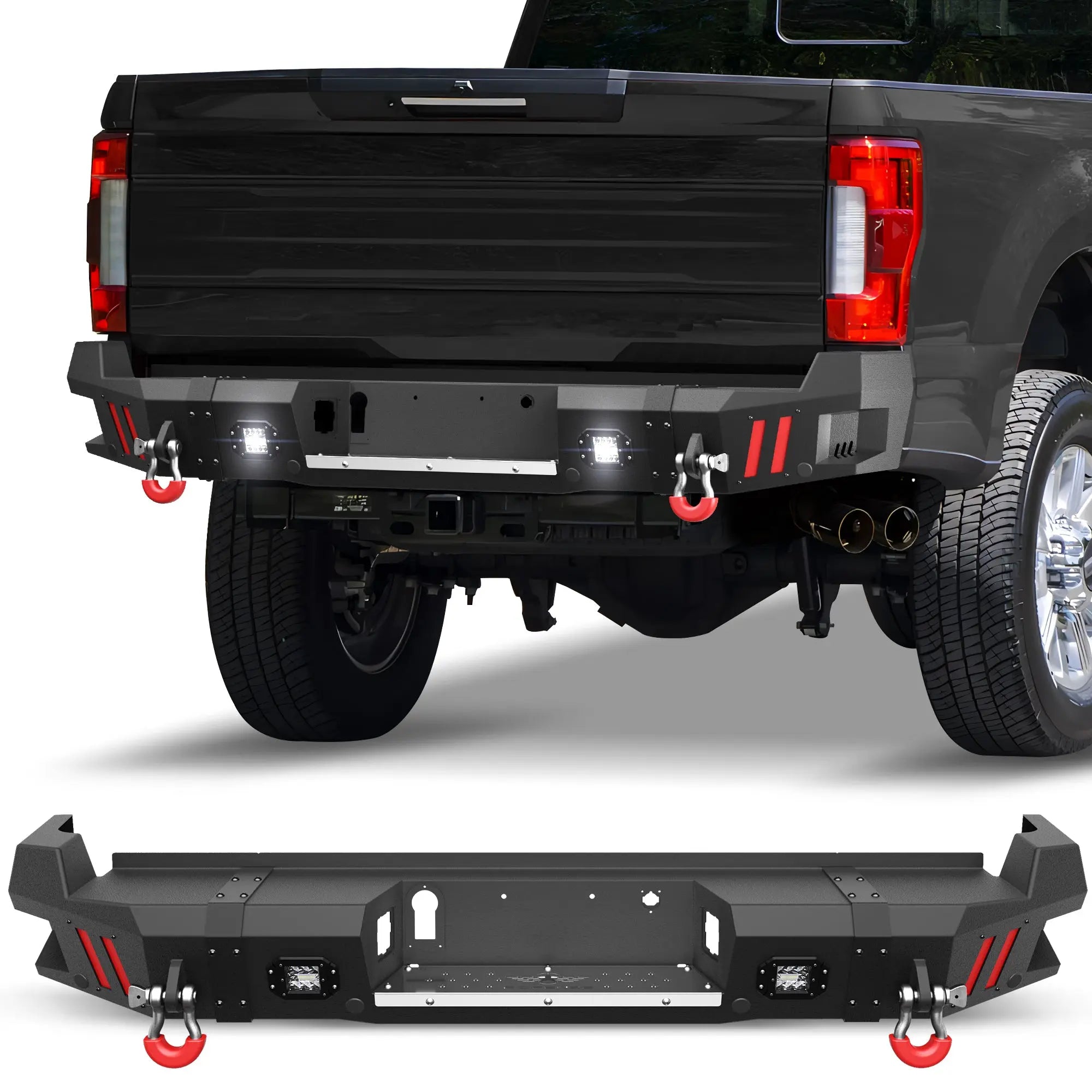 Longsun F250 Rear Bumper Full Width for 2017-2026 Ford F250/F350/F450