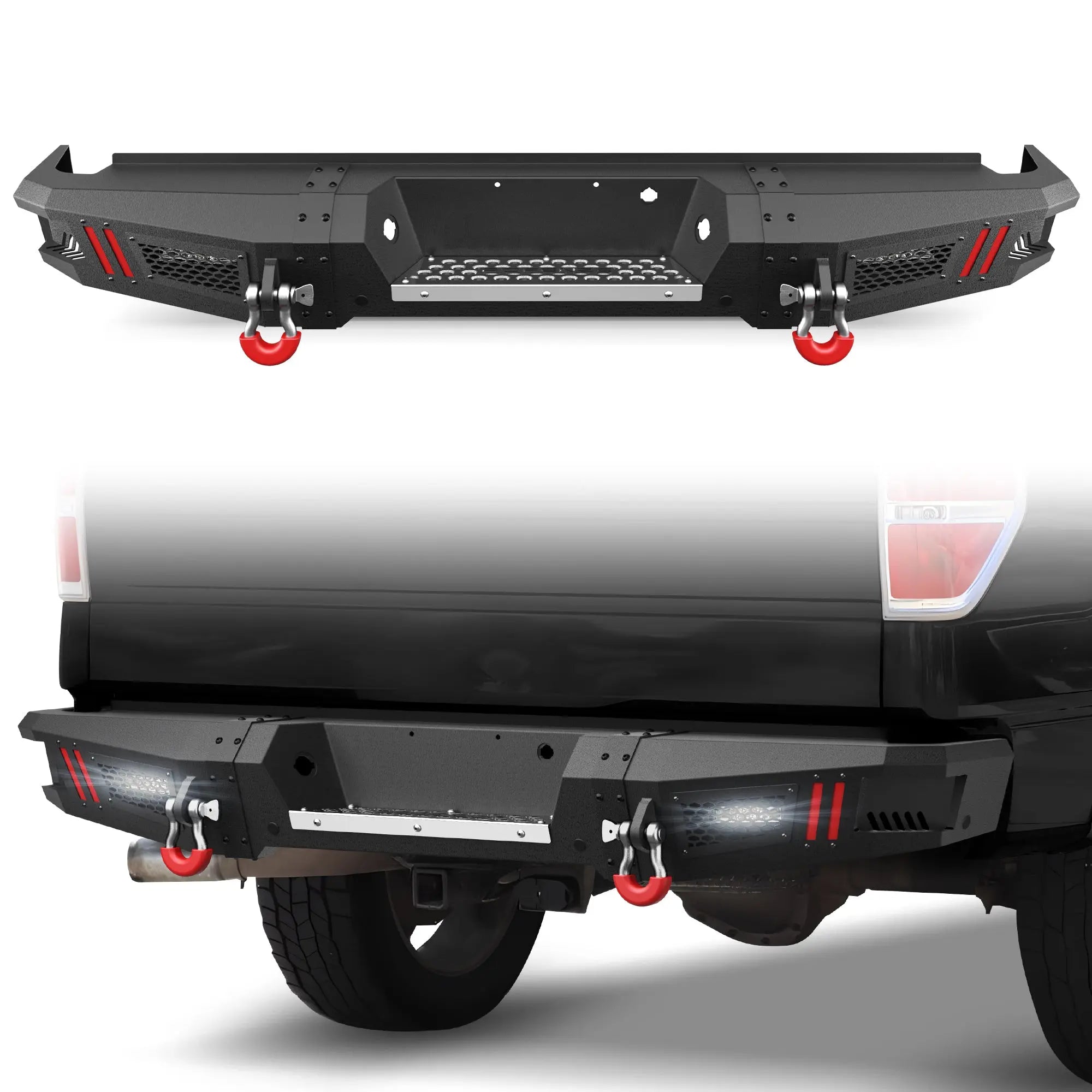 Longsun F150 Rear Back Bumper for 2009-2014 Ford F-150 (Excluding Raptor)
