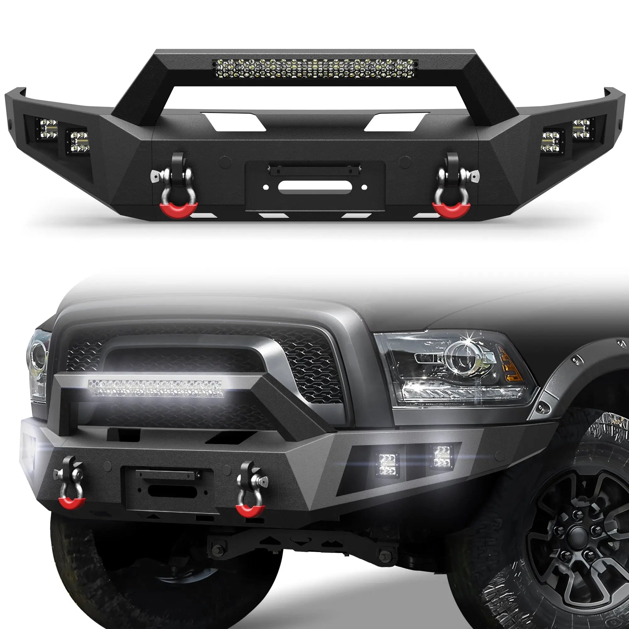 Longsun Ram 1500 Rebel Front Bumper for 2015-2018 Ram 1500 Rebel Only