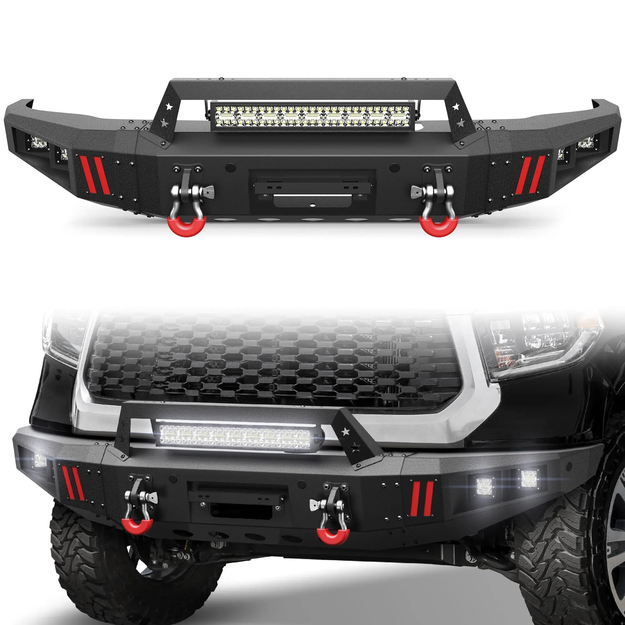 04-21 Tundra Front Bumper For 2014 2015 2016 2017 2018 2019 2020 2021 Toyota Tundra
