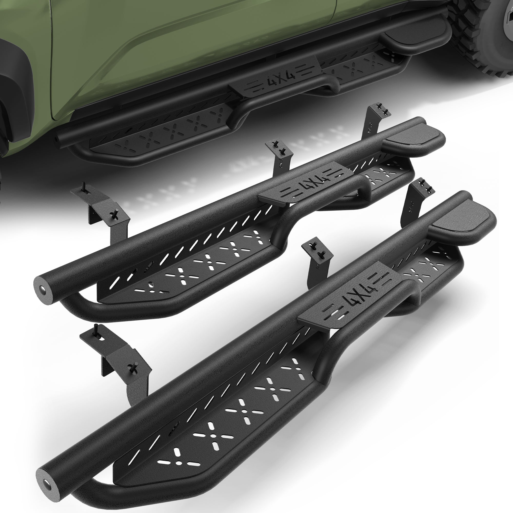 Running Boards Side Steps Compatible with 2014-2024 Toyota 4Runner SR5, 2015-2024 TRD Pro & 2017-2024 TRD 2PCS Nerf Bars