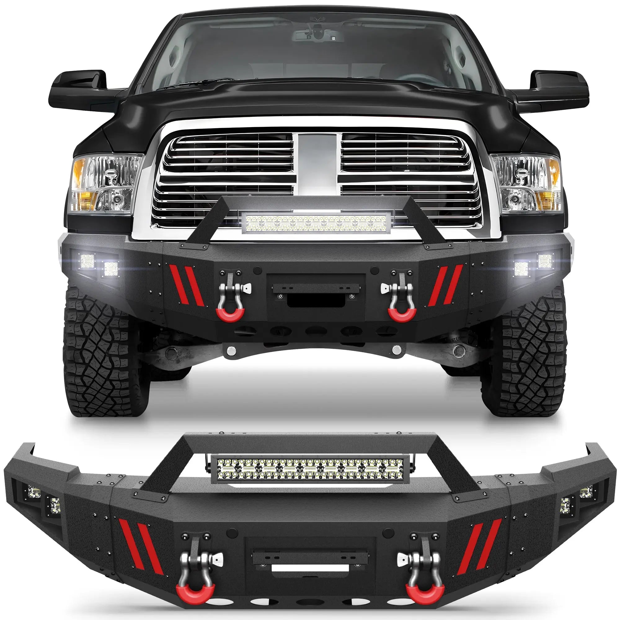 Front Bumper Compatible with 2010-2018 Dodge Ram 2500 3500