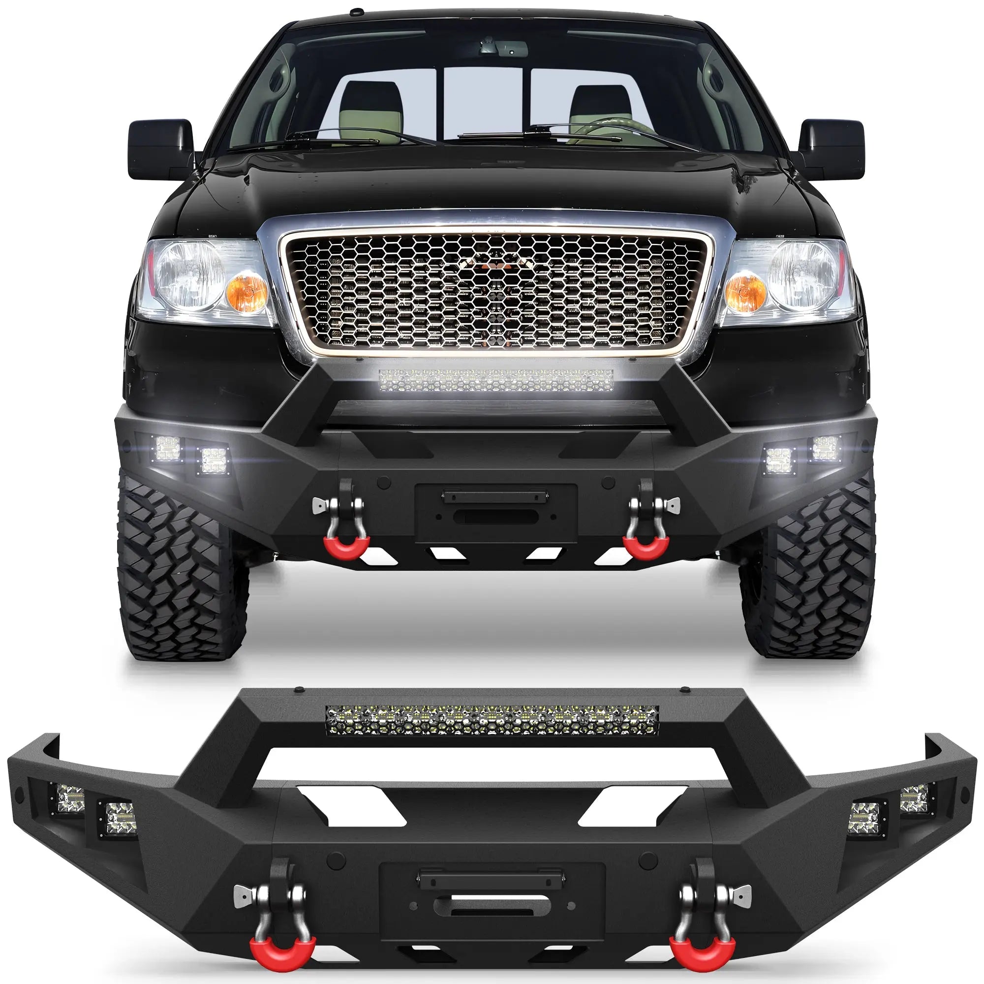 Longsun F150 Front Bumper for 2004 2005 2006 2007 2008 Ford F150