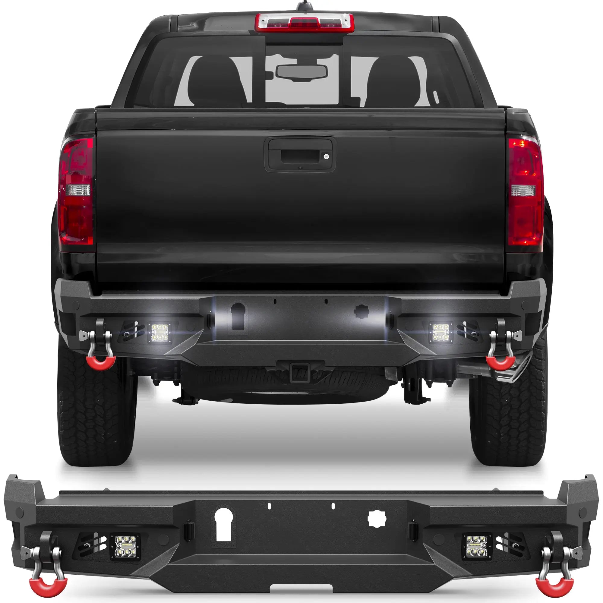 Longsun Chevy Colorado/GMC Canyon Rear Bumper for 2015-2022 Chevy Colorado (Excluding ZR2) and GMC Canyon