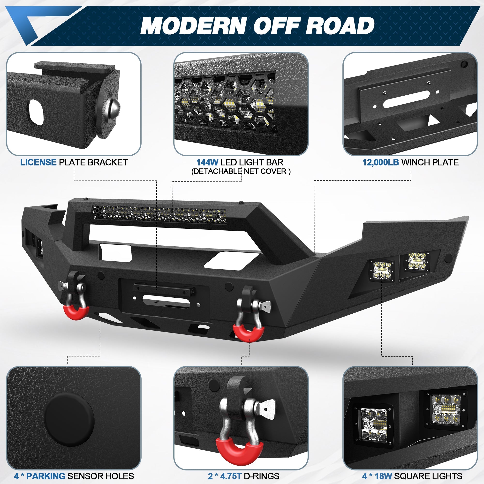 2005 2006 2007 F250 Front and Rear Bumper Set for 2005 - 2007 Ford F250/F350/F450 Truck - nadiaauto