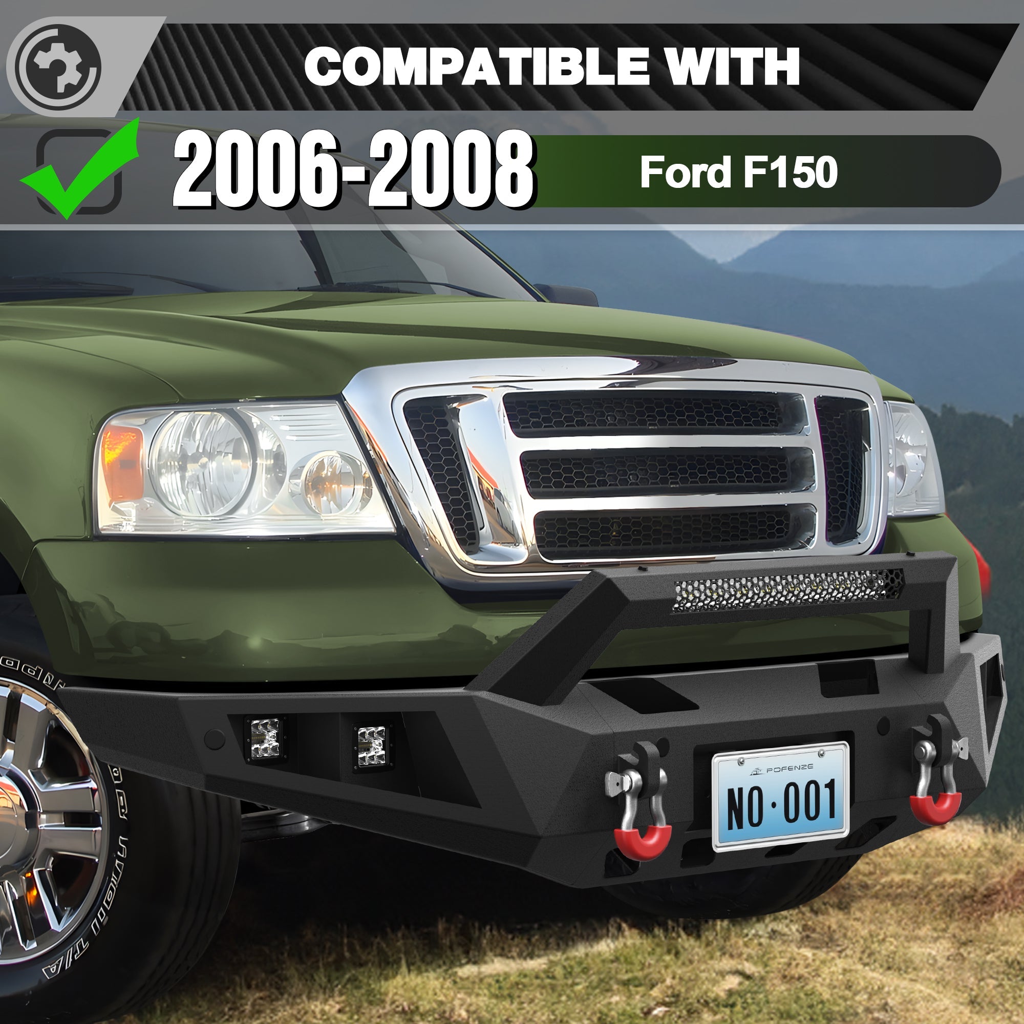 2006 2007 2008 F150 Front and Rear Bumper Set for 2006-2008 Ford F150 Truck - nadiaauto