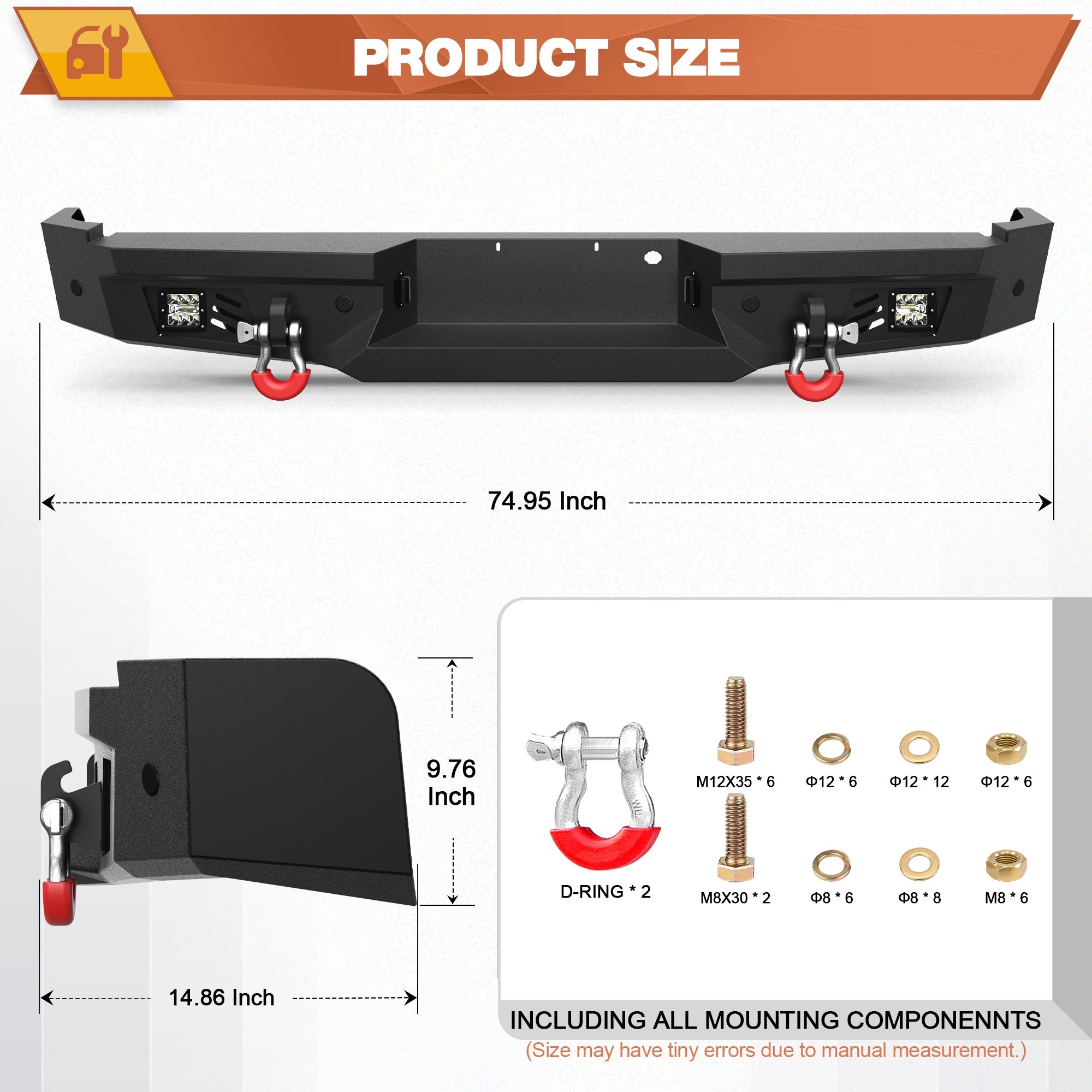 2006 2007 2008 F150 Rear Bumper Offroad Bumper for 2006 - 2008 Ford F150 Pickup Trucks - nadiaauto