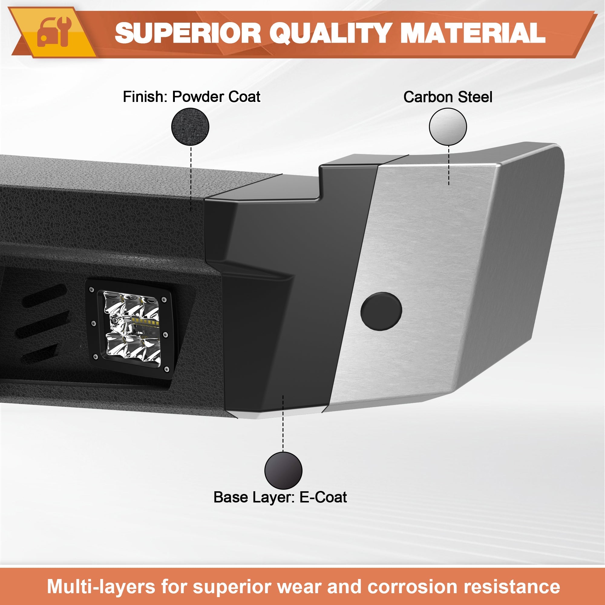2006 2007 2008 F150 Rear Bumper Offroad Bumper for 2006 - 2008 Ford F150 Pickup Trucks - nadiaauto