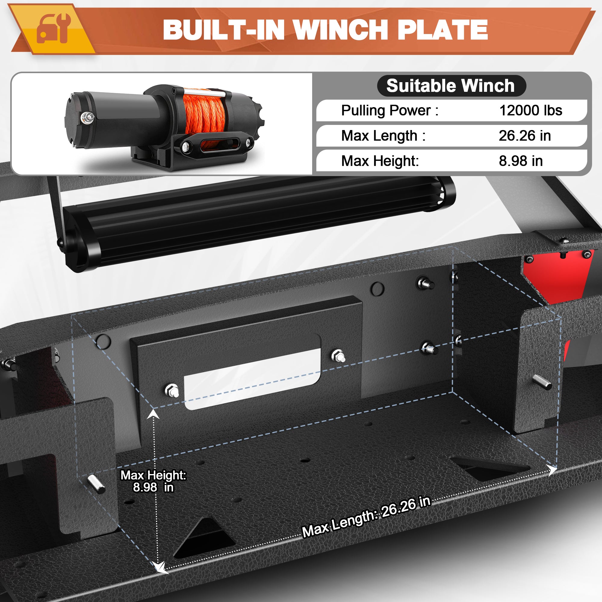 2009-2014 F-150 Front Bumper Compatible with 2009-2014 F150 Excluding Raptor