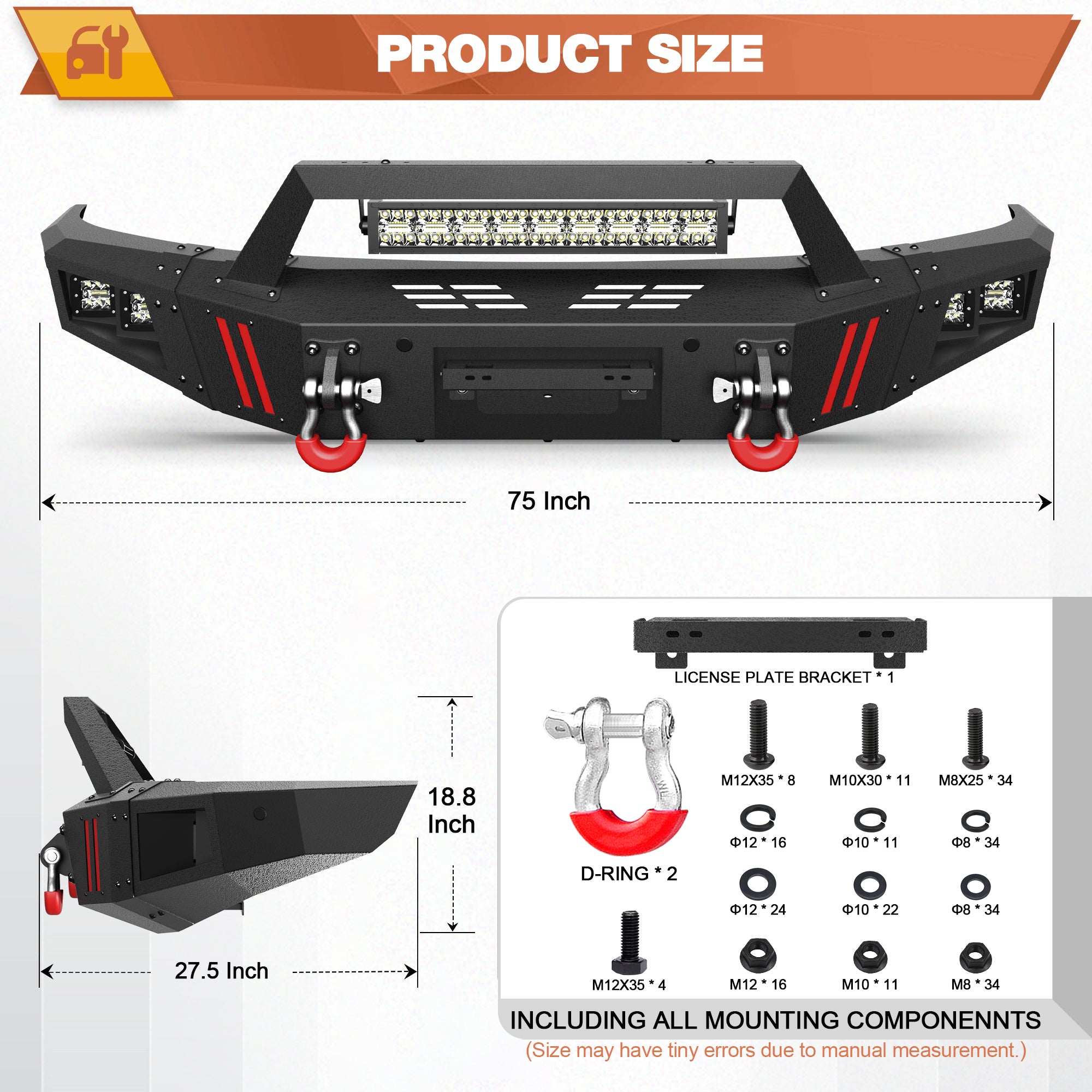 2009-2014 F-150 Front Bumper Compatible with 2009-2014 F150 Excluding Raptor