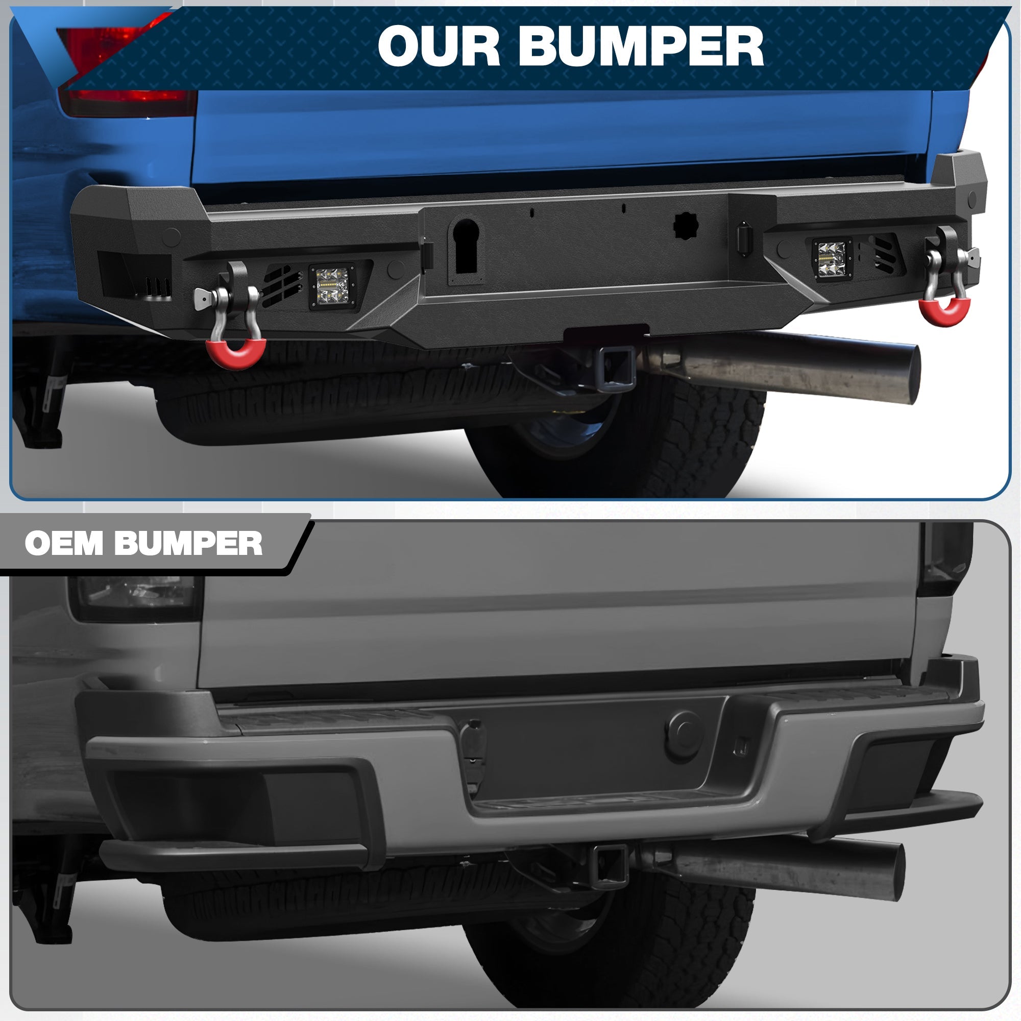 Chevy Colorado/GMC Canyon Rear Bumper for 2015-2022 Chevy Colorado (Excluding ZR2) and GMC Canyon - nadiaauto