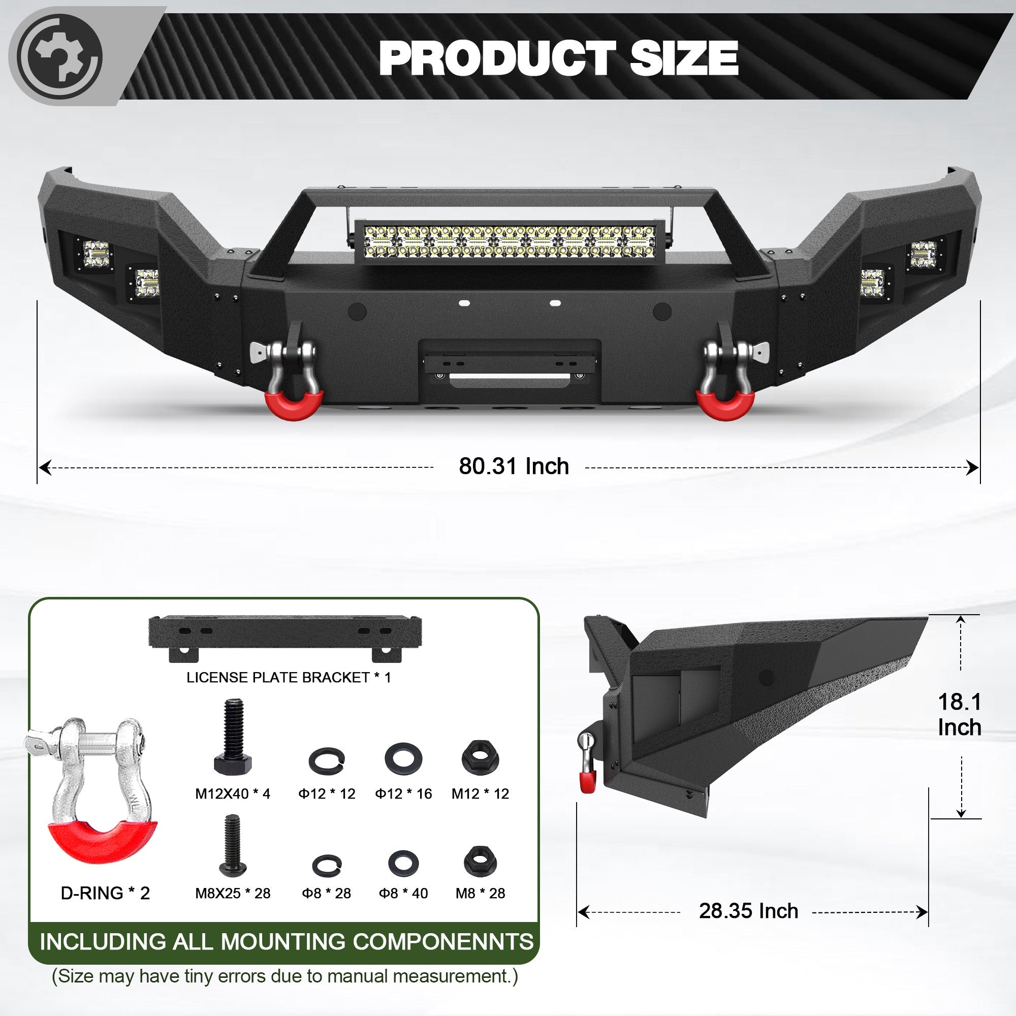 2016 2017 2018 Silverado 1500 Front Bumper for Chevrolet Silverado 1500 w/Winch Plate - nadiaauto