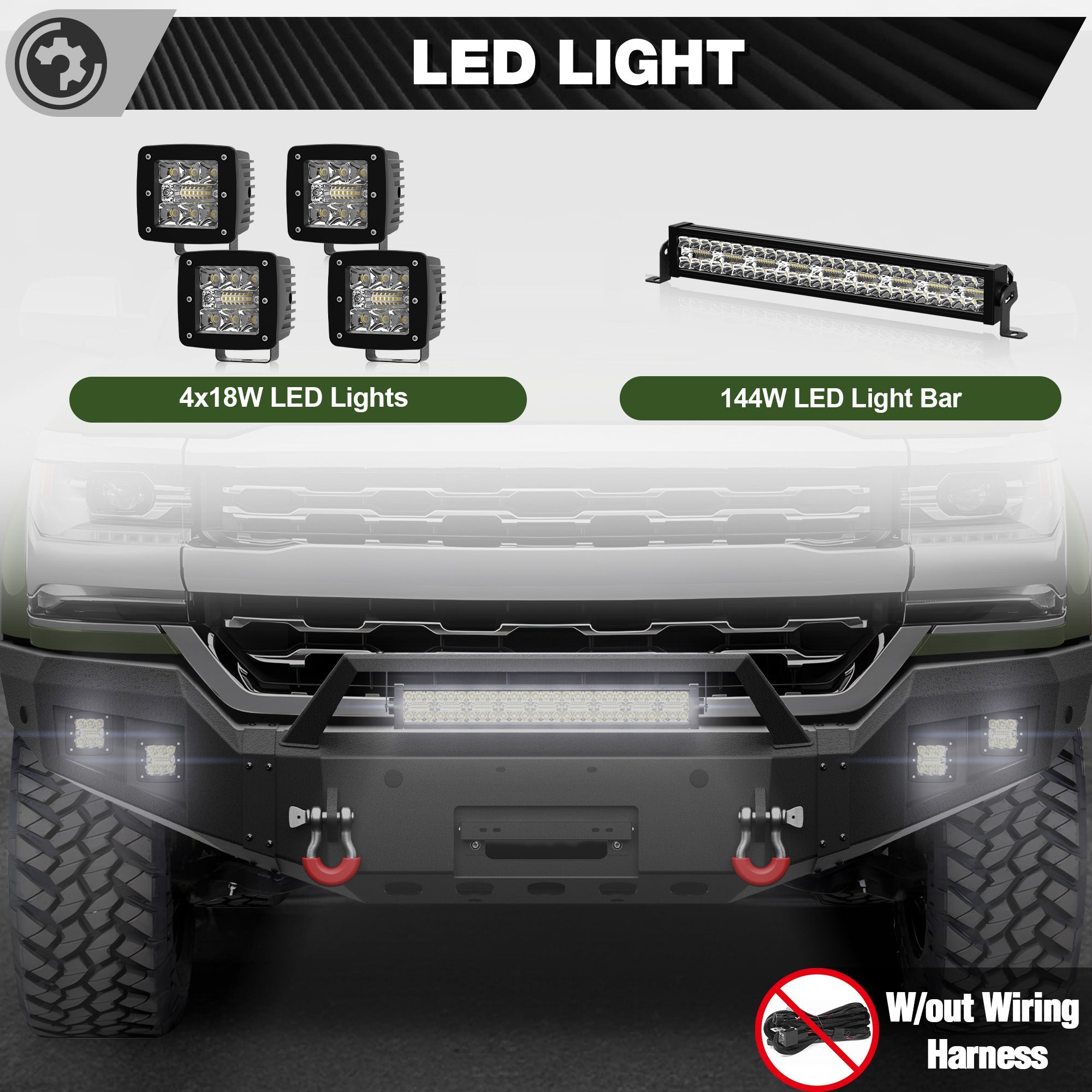 2016 2017 2018 Silverado 1500 Front Bumper for Chevrolet Silverado 1500 w/Winch Plate - nadiaauto