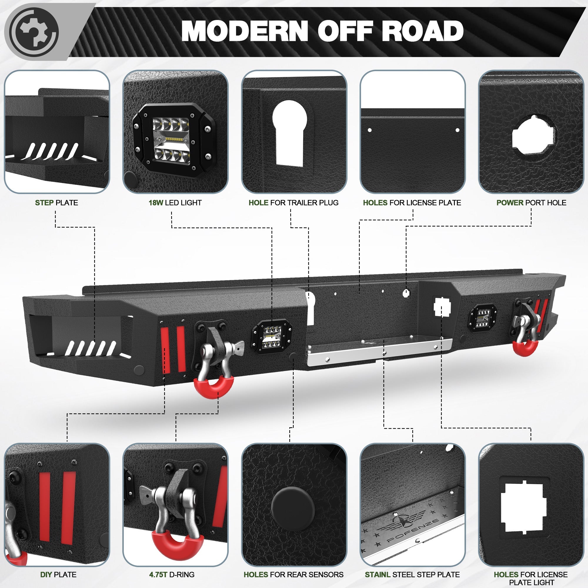 2021-2024 Ford F150 Bumper Set w/ Winch Plate - Excludes Lighting EV & Raptor - nadiaauto