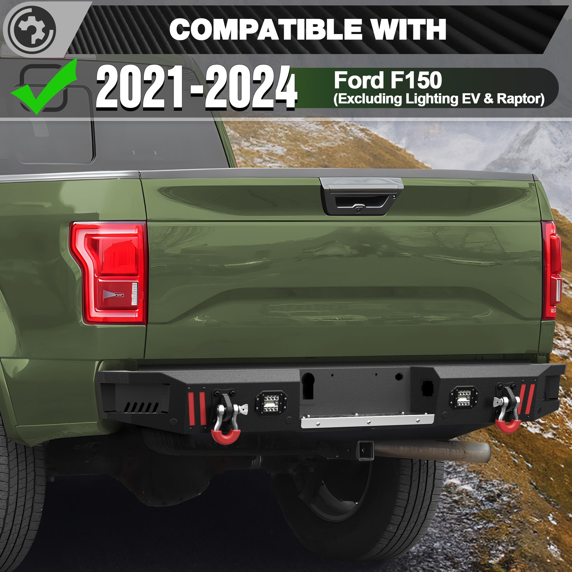 2021-2024 Ford F150 Bumper Set w/ Winch Plate - Excludes Lighting EV & Raptor - nadiaauto