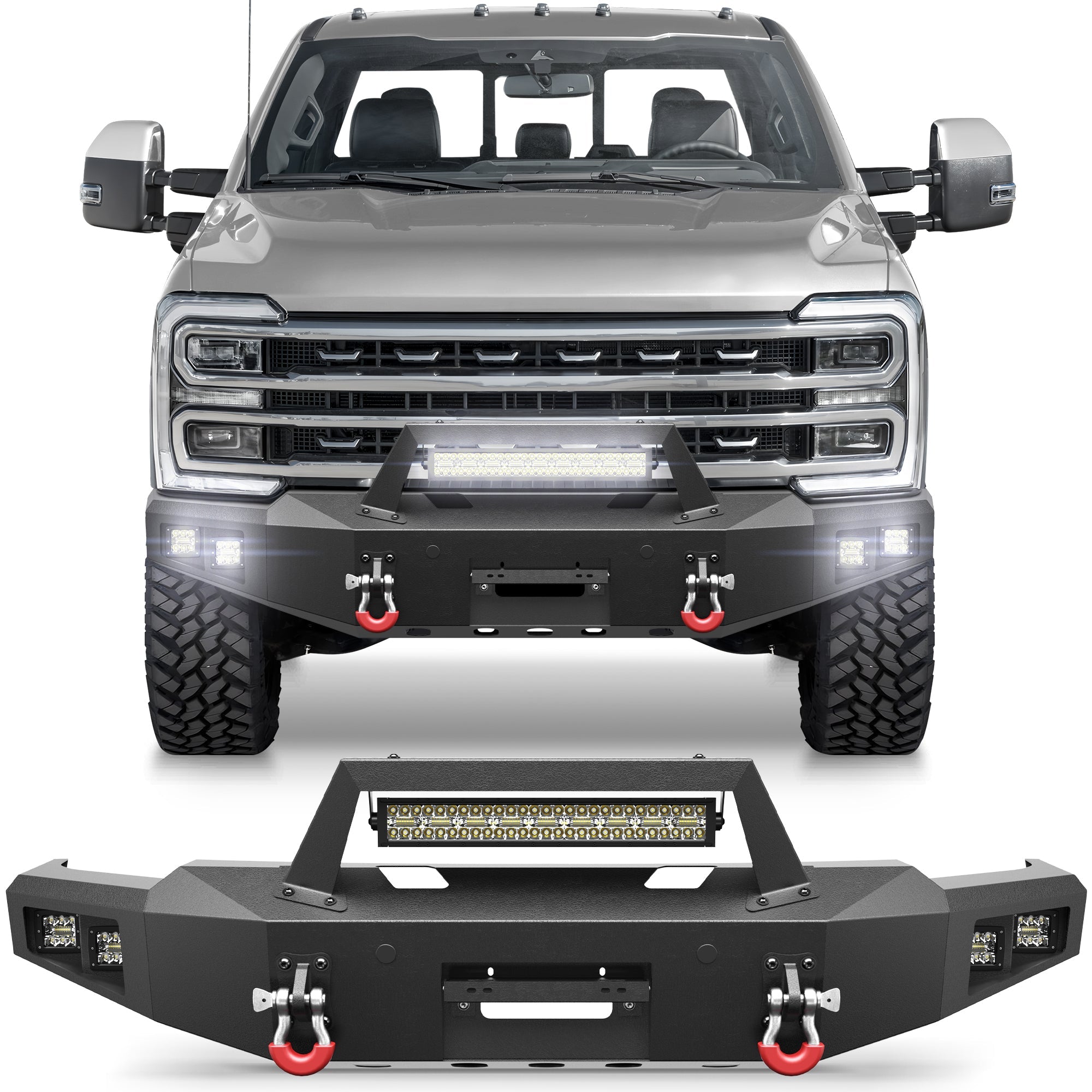 2023 2024 2025 2026 Ford F250 Front Bumper Offroad Bumper for 2023 - 2026 Ford F250/F350/F450 - nadiaauto