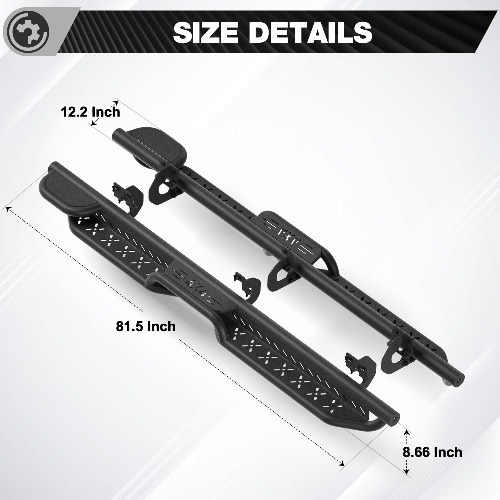 F150 Running Boards Side Steps Compatible with 2009 2010 2011 2012 2013 2014 Ford F150 SuperCrew