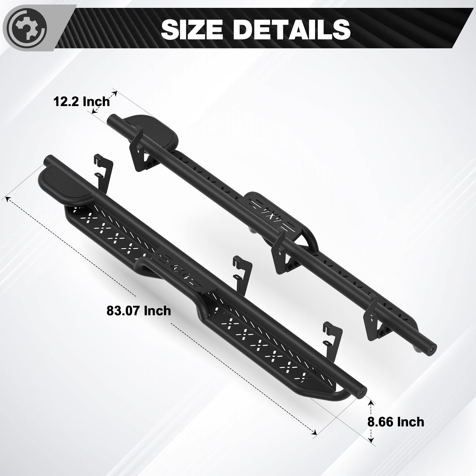 Running Boards for 07-18 Silverado & Sierra 1500, 07-19 2500HD/3500HD (4-Door), Not for Diesel