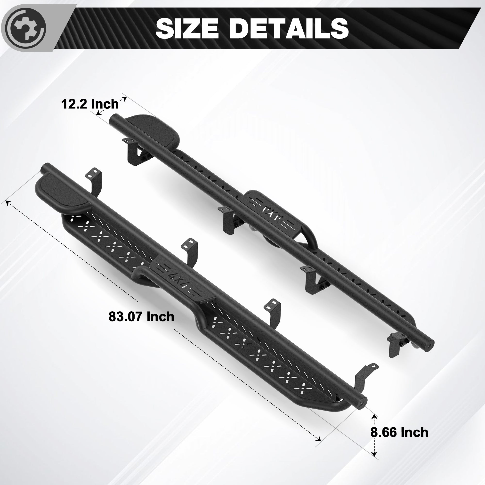 Tundra Running Boards Side Steps Fits for 2007-2021 Toyota Tundra CrewMax 4-Door