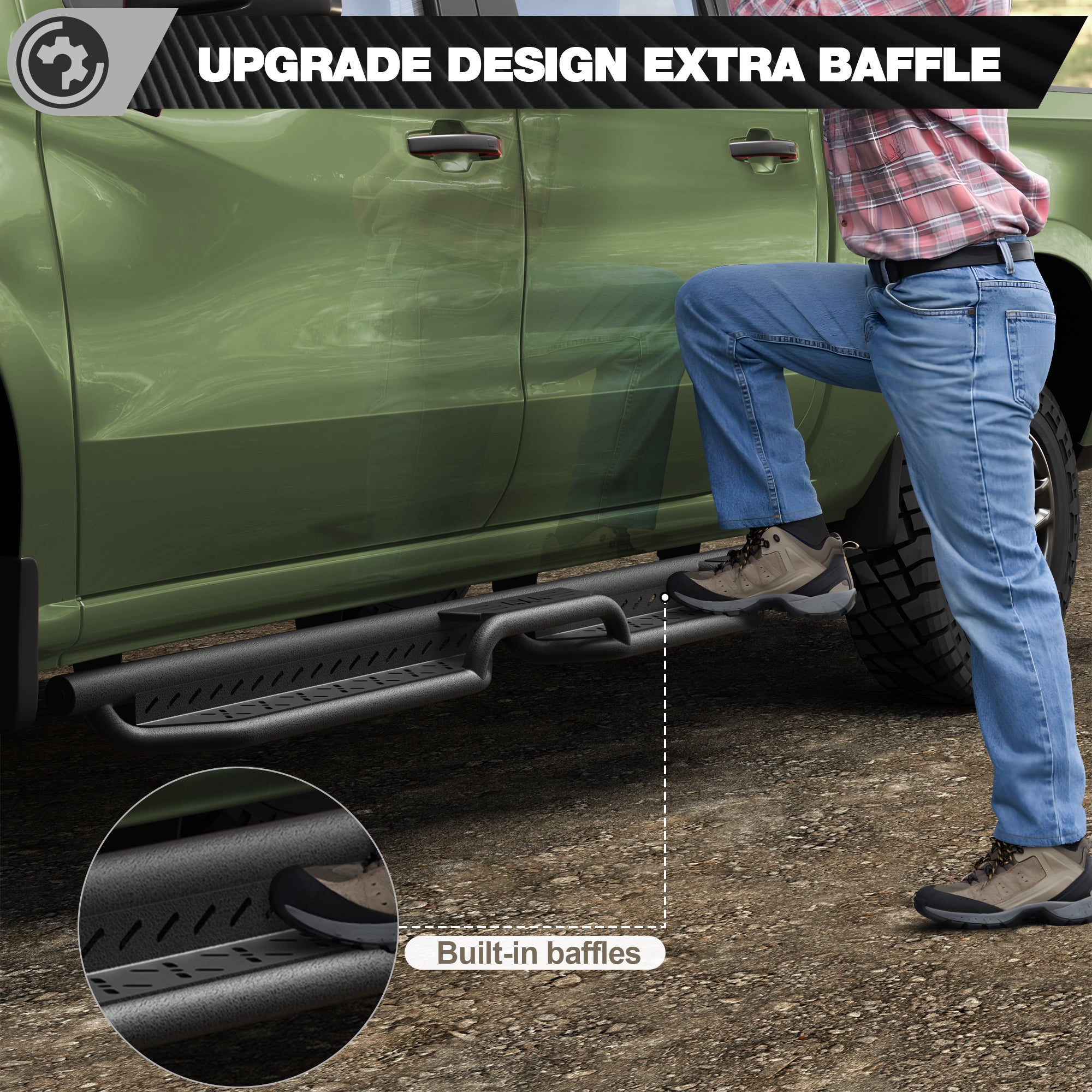 Side Steps for 2019-2025 Chevy Silverado & GMC Sierra 1500, 2020-2025 Silverado/Sierra 2500 3500