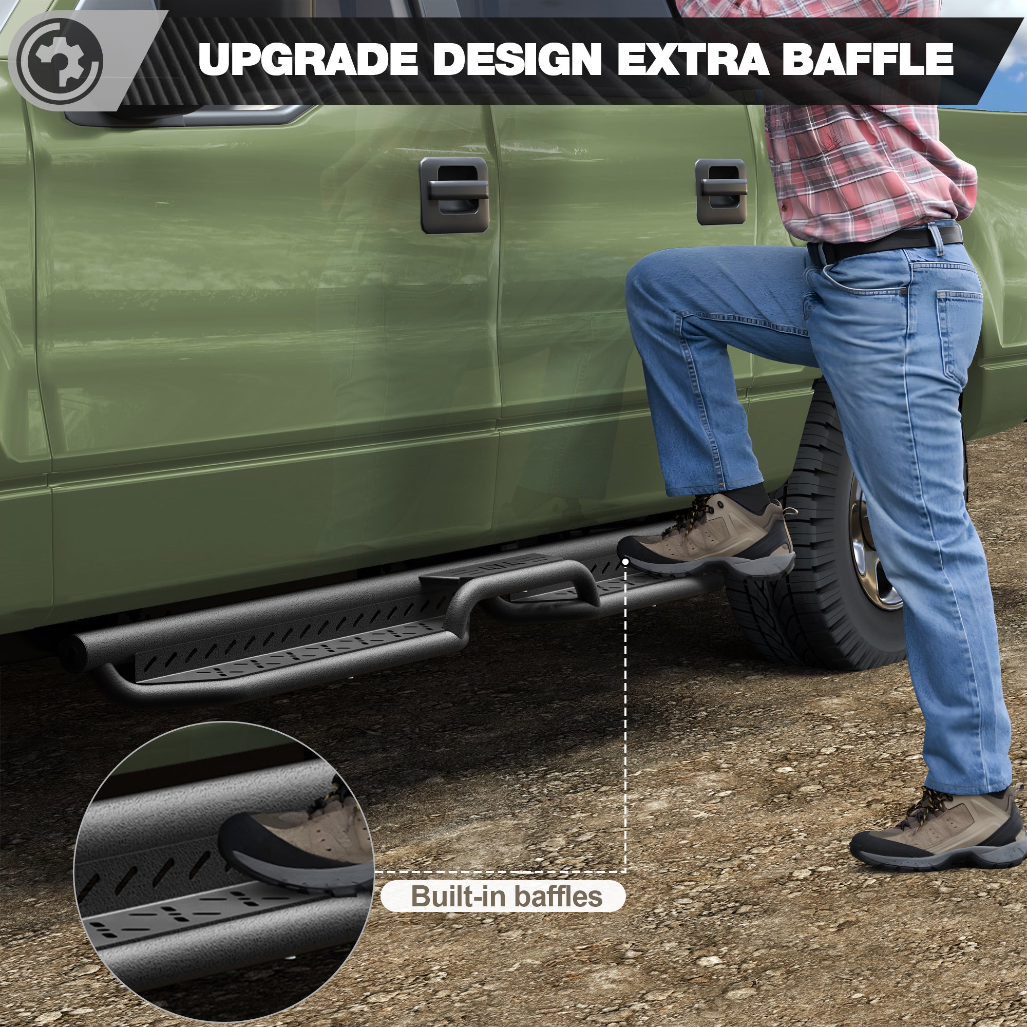 F150 Running Boards Side Steps Compatible with 2004 2005 2006 2007 2008 Ford F150 SuperCrew