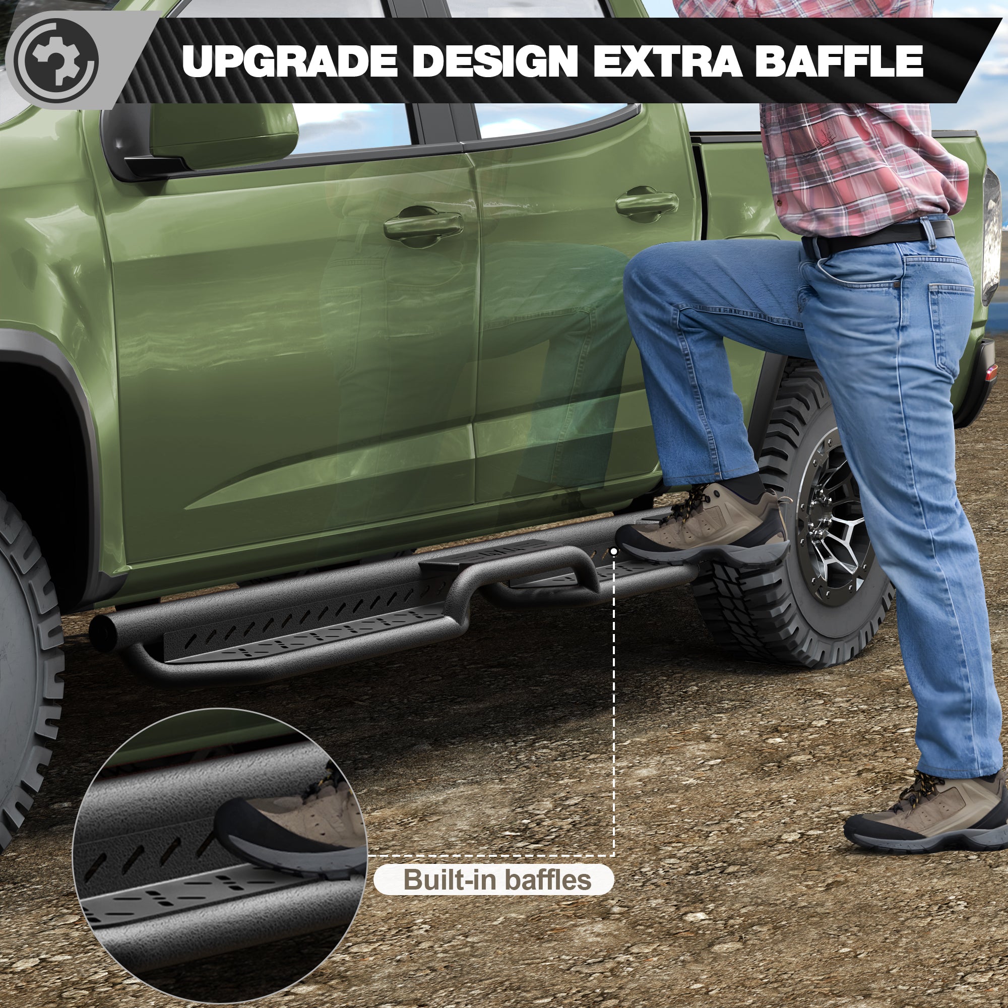 Running Boards Side Steps for 2015-2026 Chevy Colorado/GMC Canyon, Fits 4 Full Size Doors