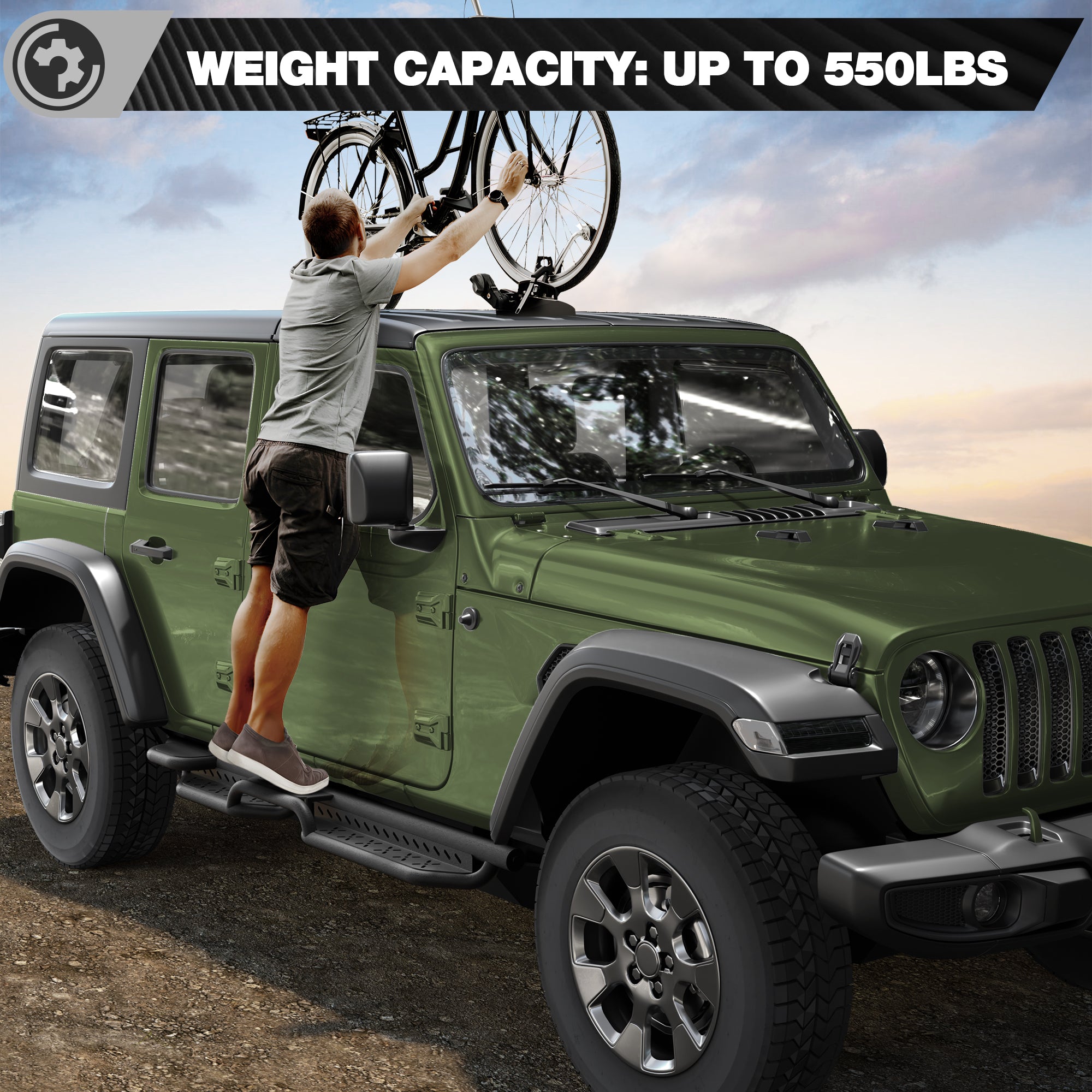 Jeep JL Running Boards Fits 2019-2025 Jeep Wrangler JL Unlimited