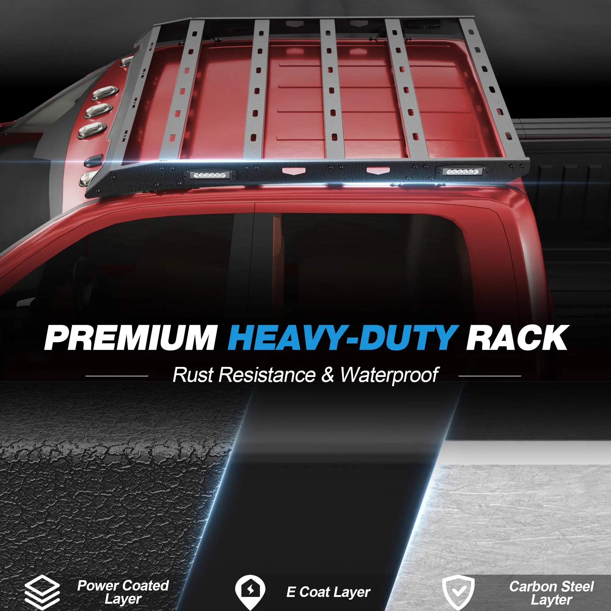 Longsun Ram 2500 Roof Rack Rooftop Cargo Rack for 2010-2018 RAM 2500 Crew Cab