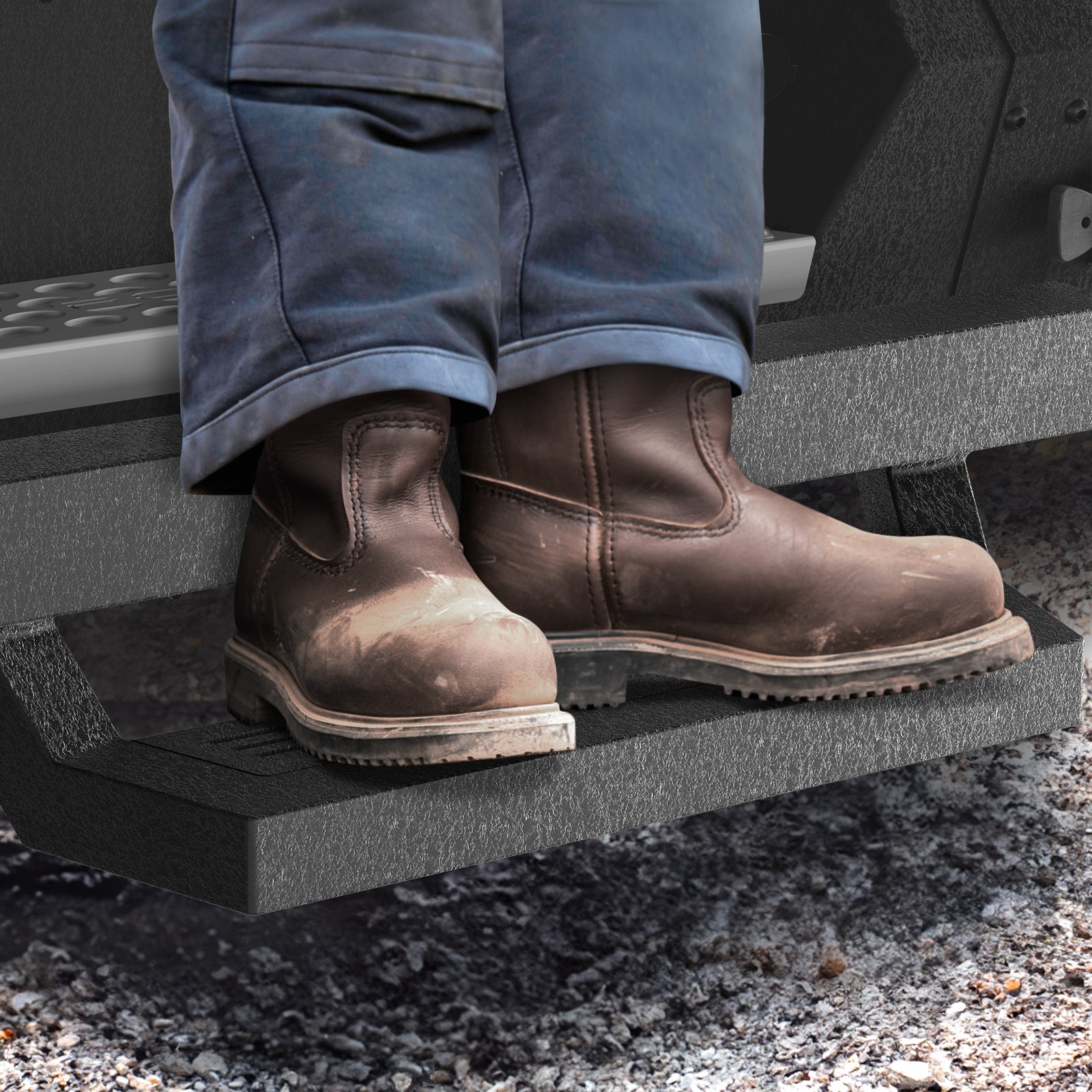 Hitch Step for 2” Receiver, Heavy Duty Steel Trailer Hitch Step with Locking Pin & Anti-Theft, Non-Slip Bumper Guard for Truck, SUV, RV – 350 lbs Capacity