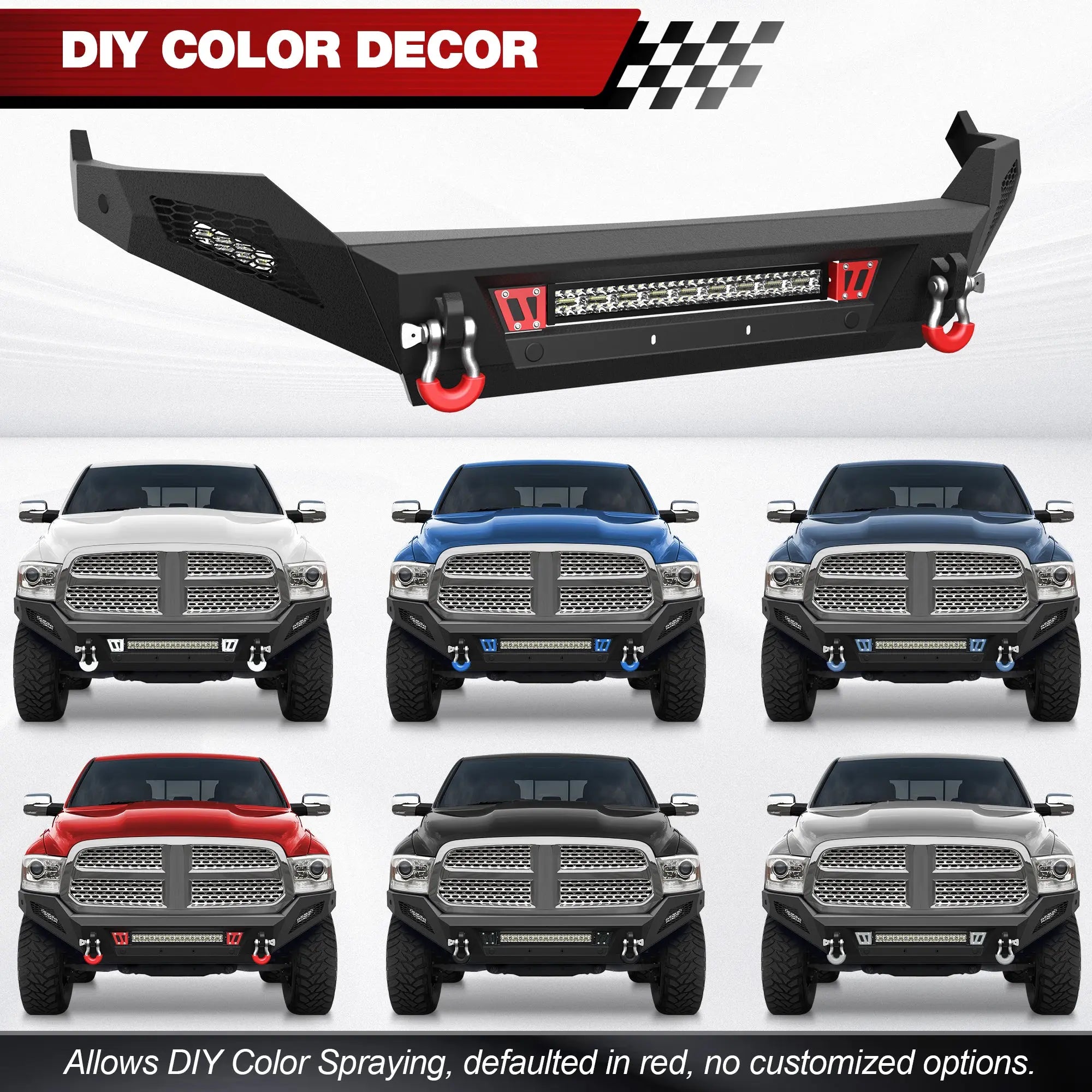 Front Bumper for 2013–2018 Ram 1500 & 2019–2024 Ram 1500 Classic