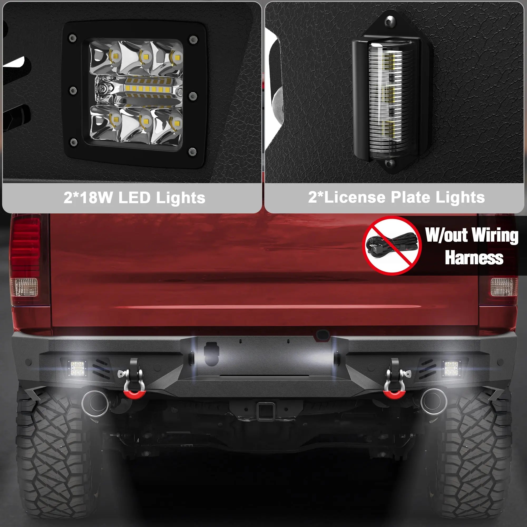 Longsun Ram 1500 Rebel Rear Bumper for 2015-2018 Ram 1500 Rebel Only