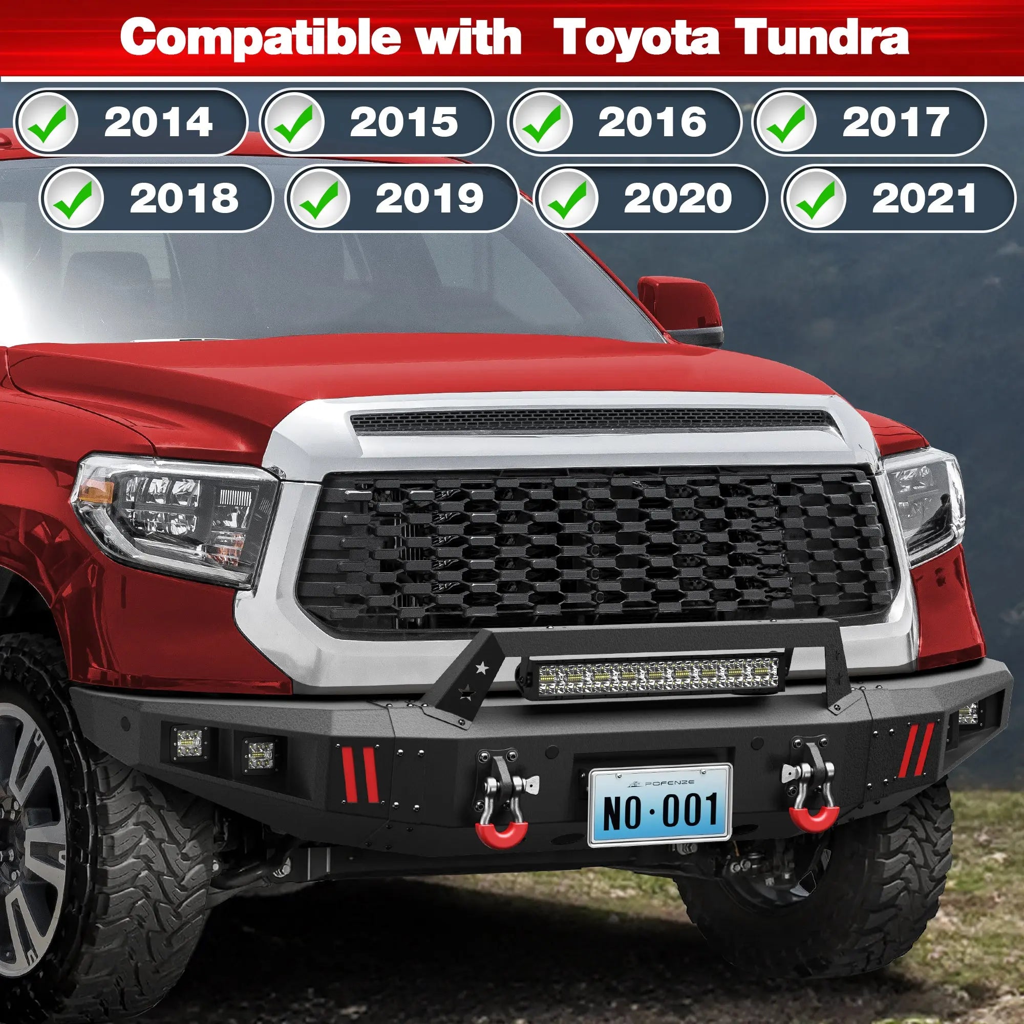 04-21 Tundra Front Bumper For 2014 2015 2016 2017 2018 2019 2020 2021 Toyota Tundra