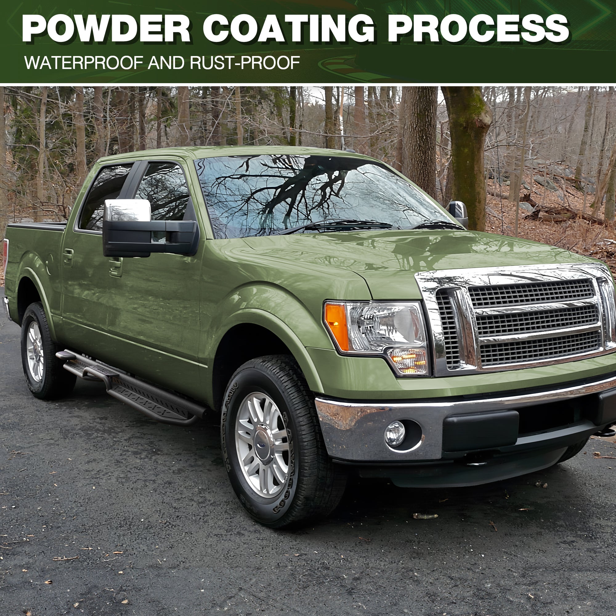 F150 Running Boards Side Steps Compatible with 2009 2010 2011 2012 2013 2014 Ford F150 SuperCrew