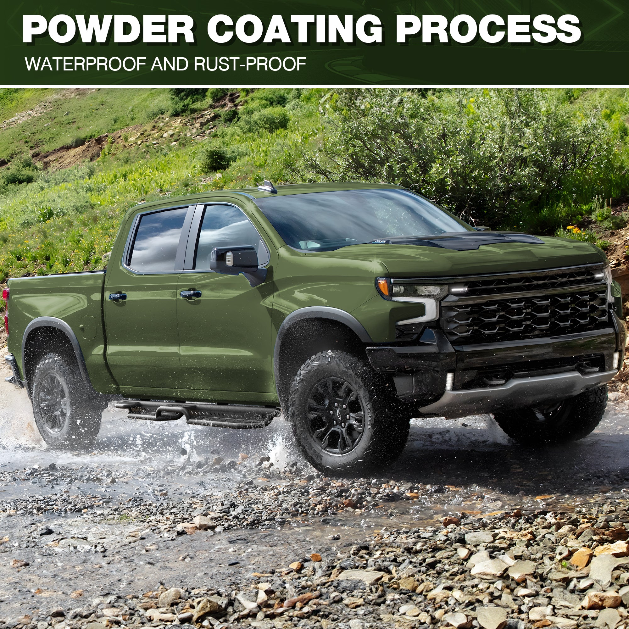 Side Steps for 2019-2025 Chevy Silverado & GMC Sierra 1500, 2020-2025 Silverado/Sierra 2500 3500
