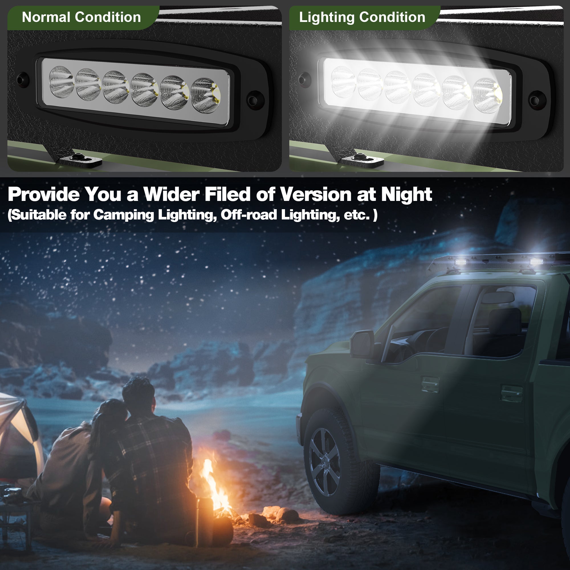 F150 Roof Rack Top Cargo Carrier with Side LED Lights Compatible with 2009 2010 2011 2012 2013 2014 Ford F150 7th Gen SuperCrew (4 Doors Only)