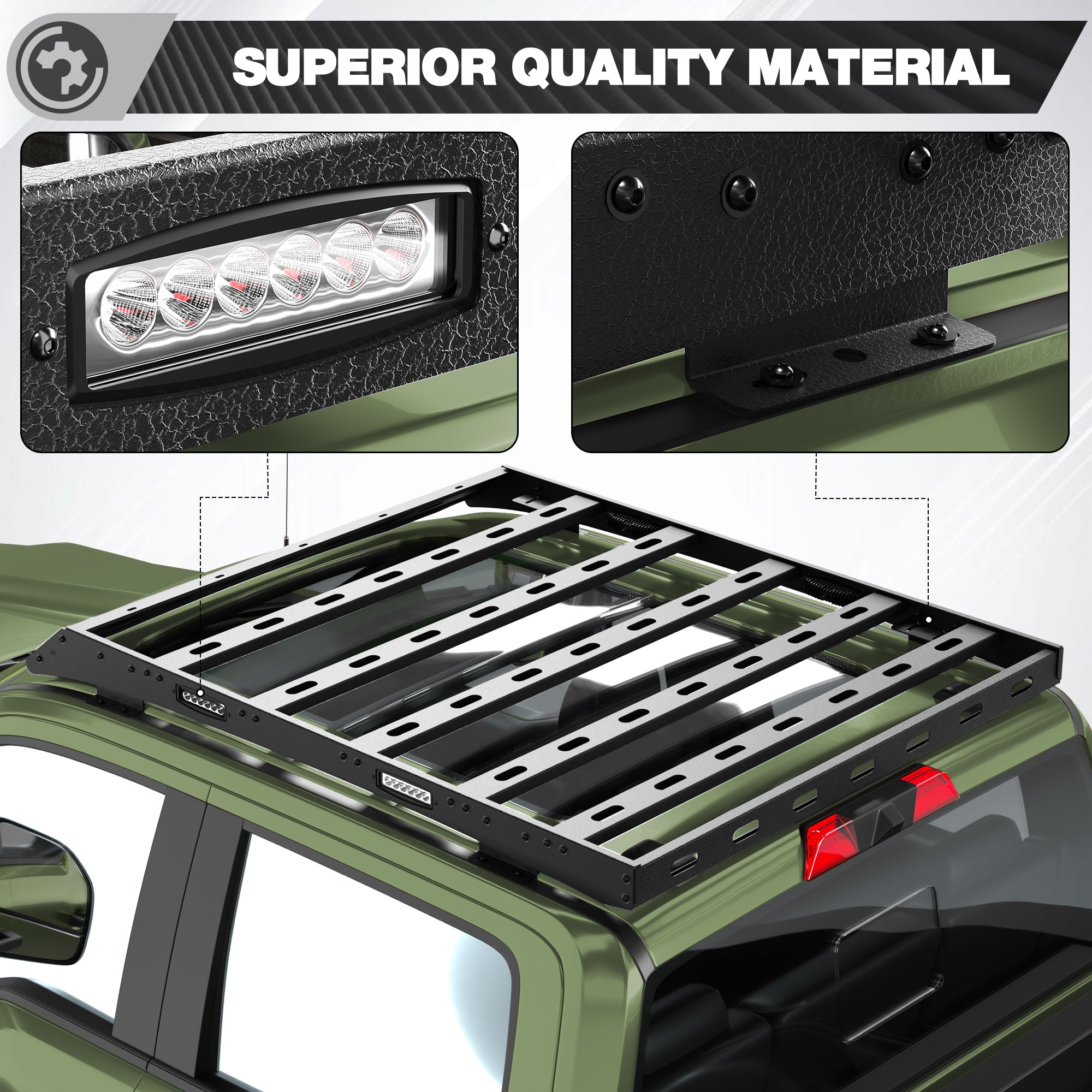F250 Roof Rack for 2023-2024-2025 Ford F250 F350 F450 Super Duty Crew Cab