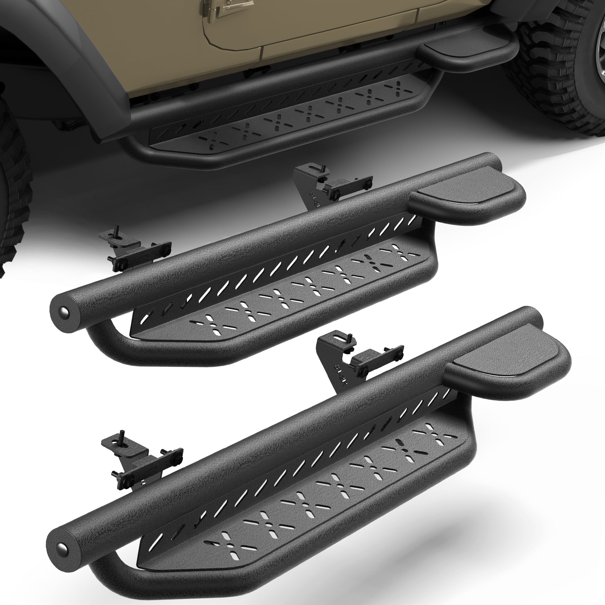 Jeep JK Running Boards for 2007-2018 Jeep Wrangler JK (2-Door)