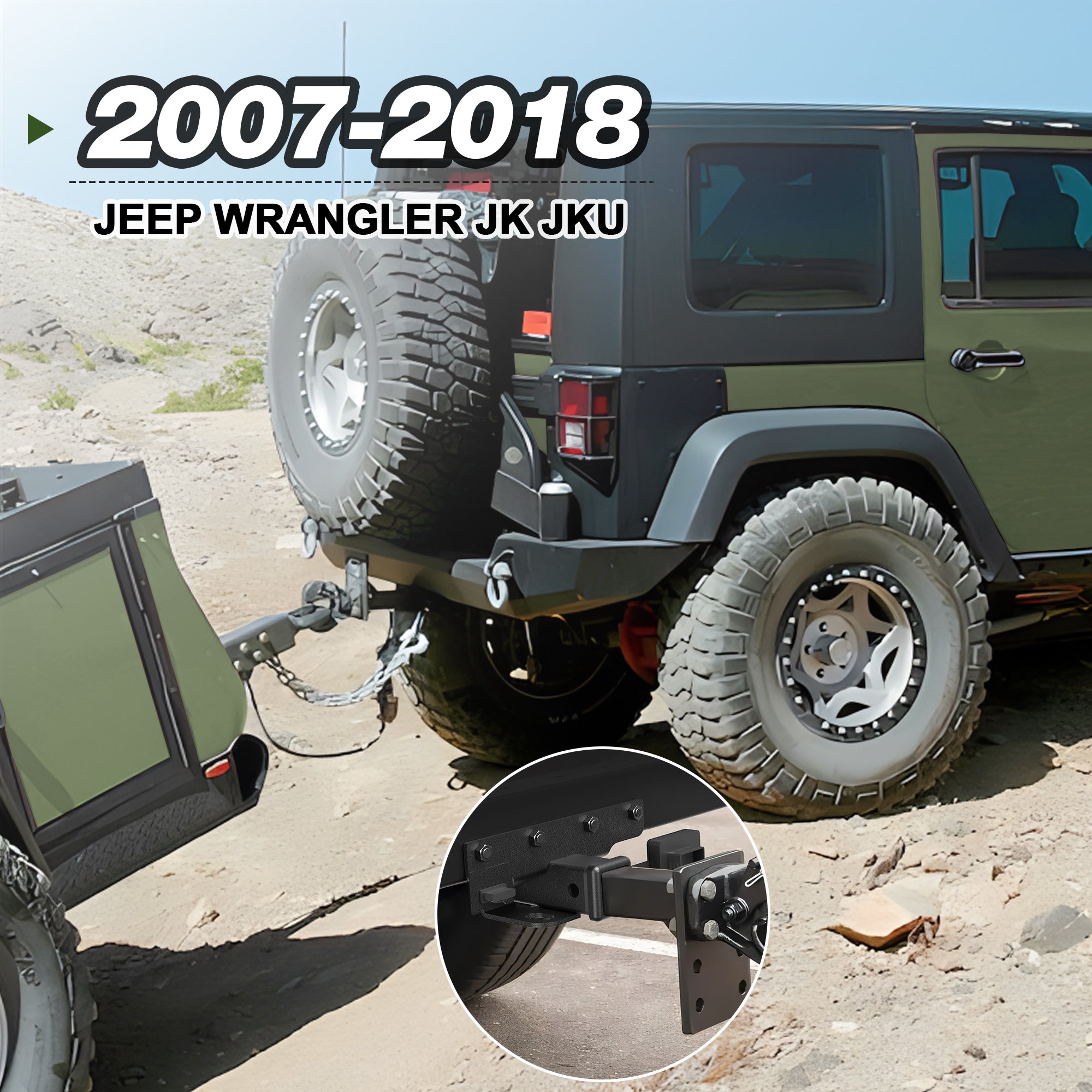 Jeep JK Trailer Hitch Receiver for 2007-2018 Jeep Wrangler JK | 2