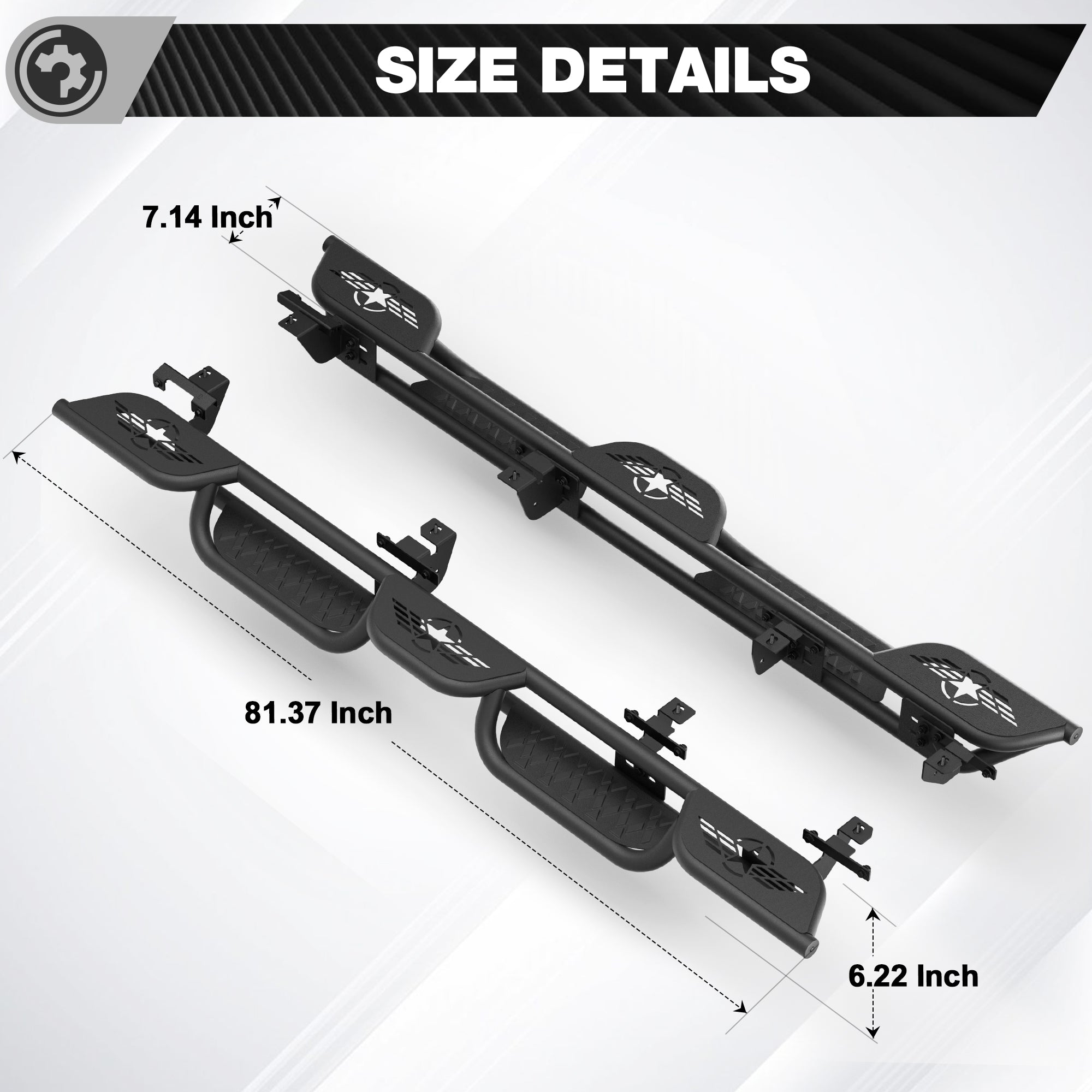 Jeep JT Running Boards for 2020-2026 Jeep Gladiator JT (4-Door)