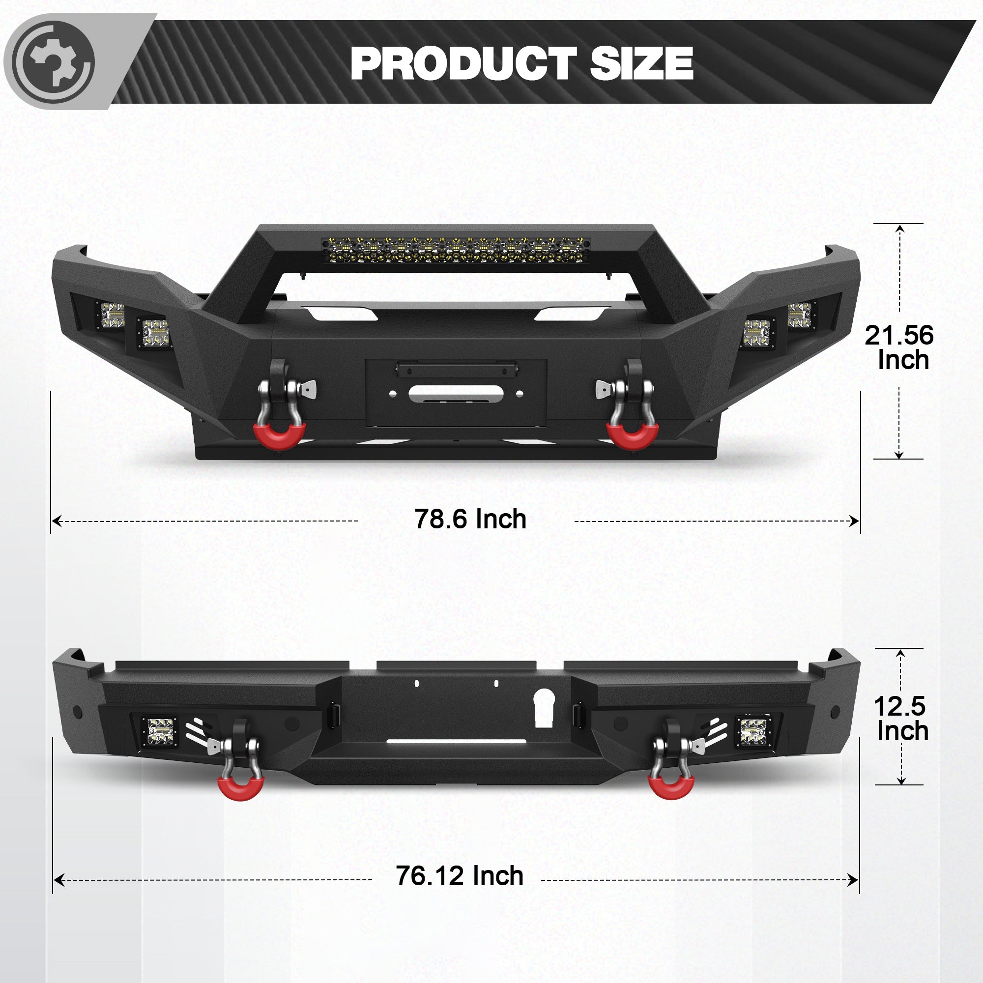 Ram Front & Rear Bumper for 2019 2020 2021 2022 2023 2024 2025 2026 Ram 2500 & 3500