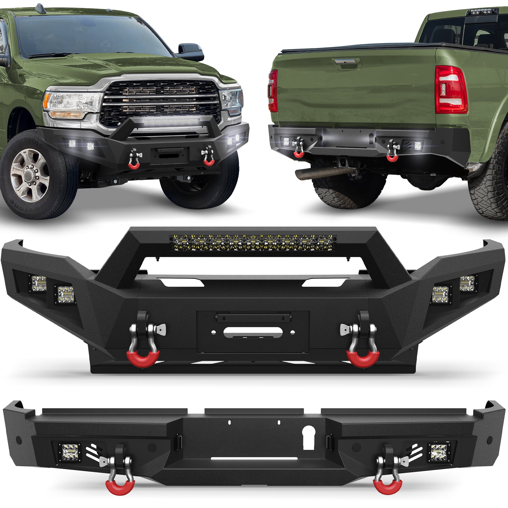 Ram Front & Rear Bumper for 2019 2020 2021 2022 2023 2024 2025 2026 Ram 2500 & 3500