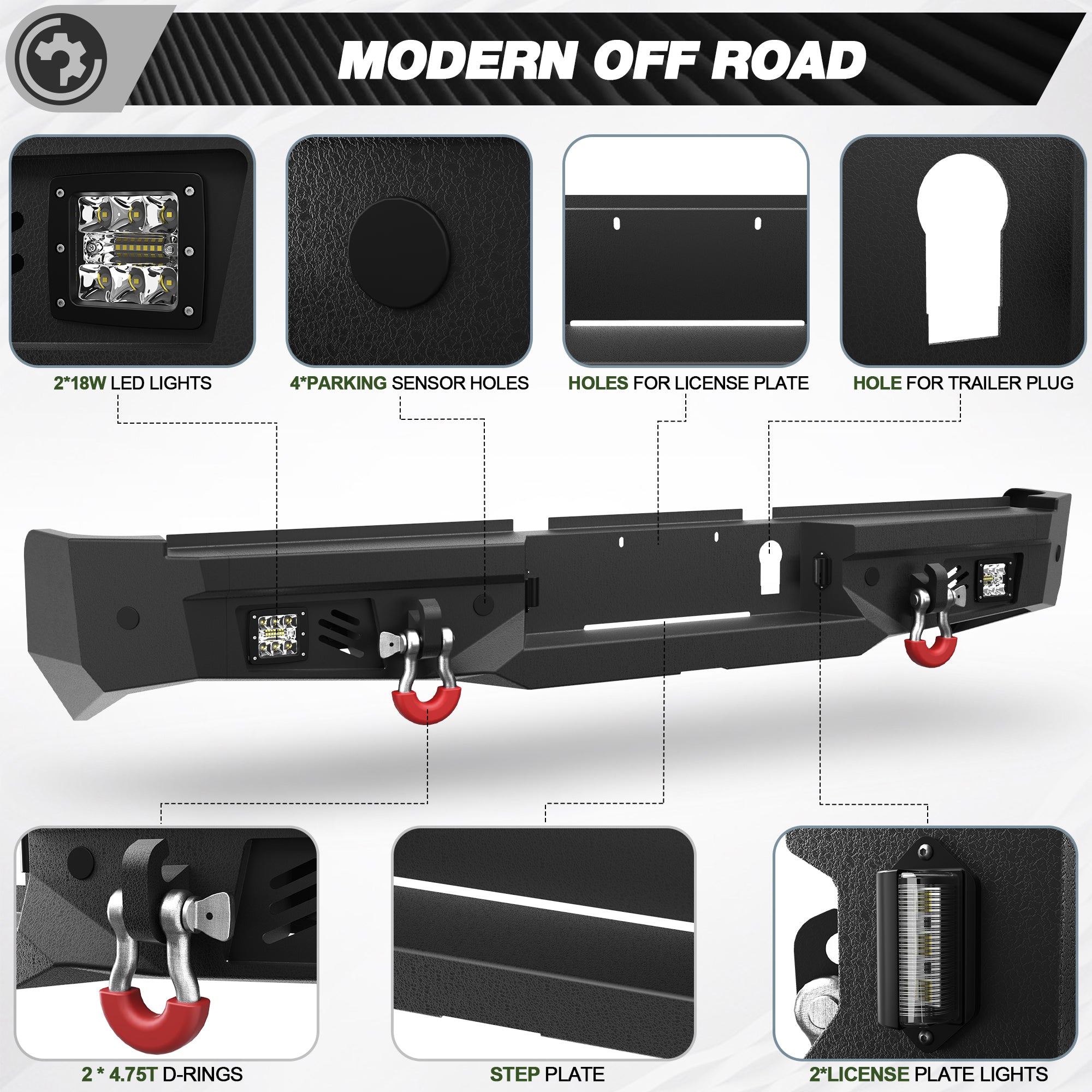 Ram Front & Rear Bumper for 2019 2020 2021 2022 2023 2024 2025 2026 Ram 2500 & 3500
