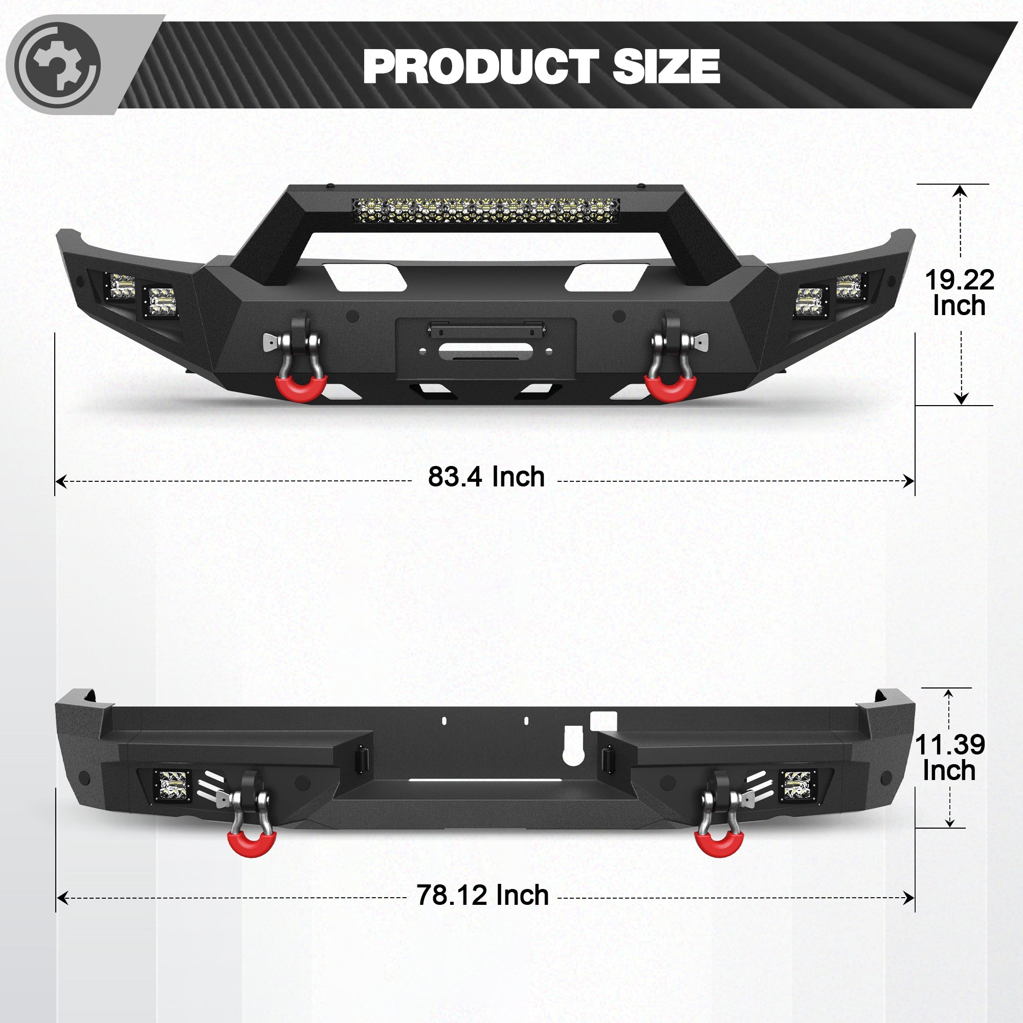 Ram Front & Rear Bumper Kit for 2021 2022 2023 2024 2025 Ram 1500 TRX