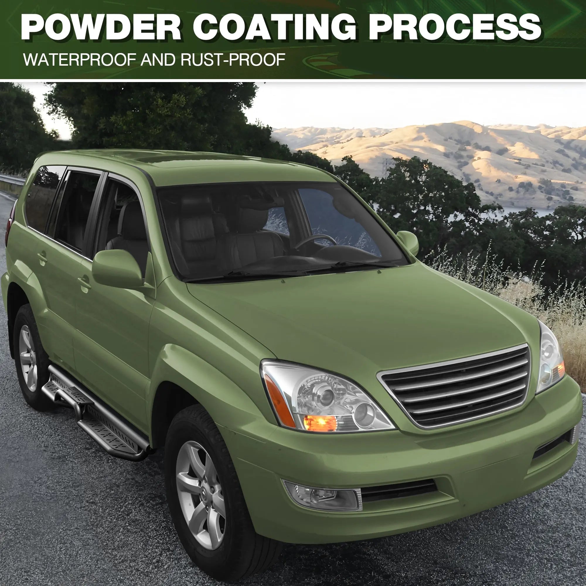 Running Boards Side Steps for 2003-2009 Lexus GX470 nadiaauto