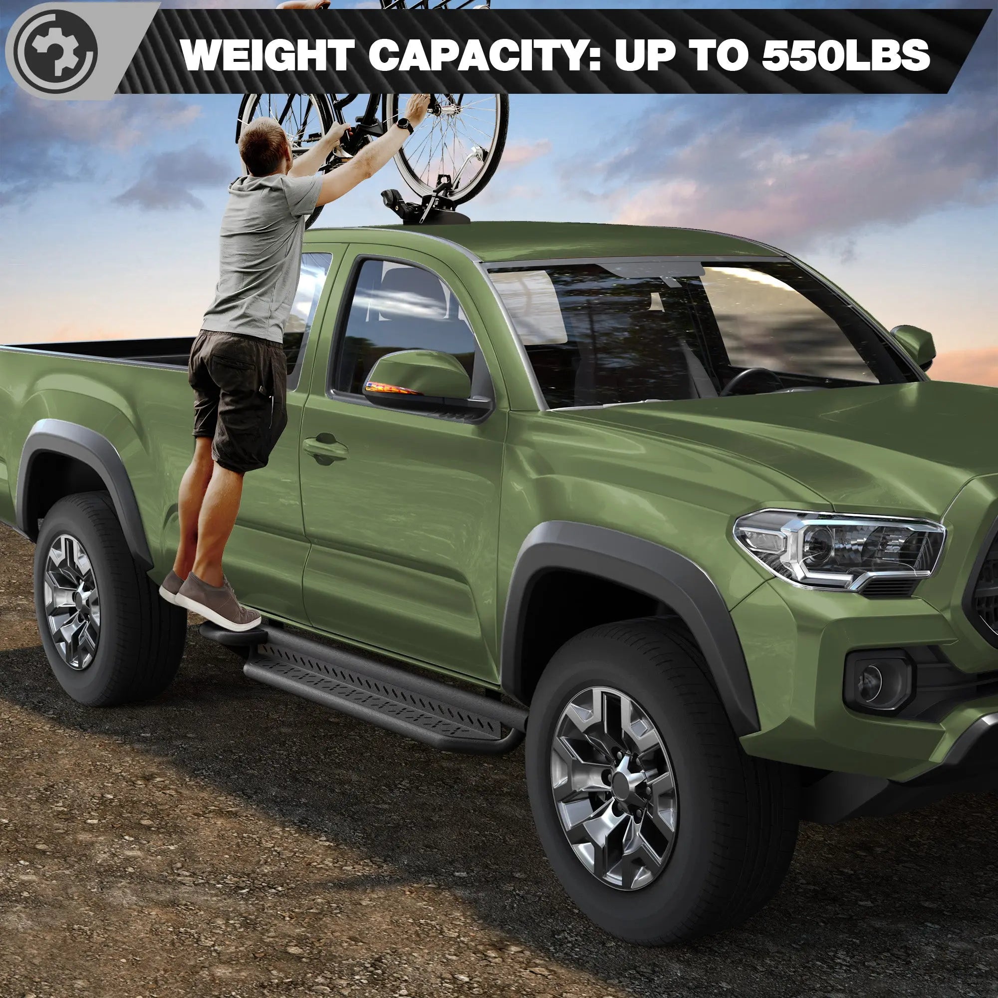 Running Boards Side Steps for 2005-2023 Toyota Tacoma Access Cab nadiaauto