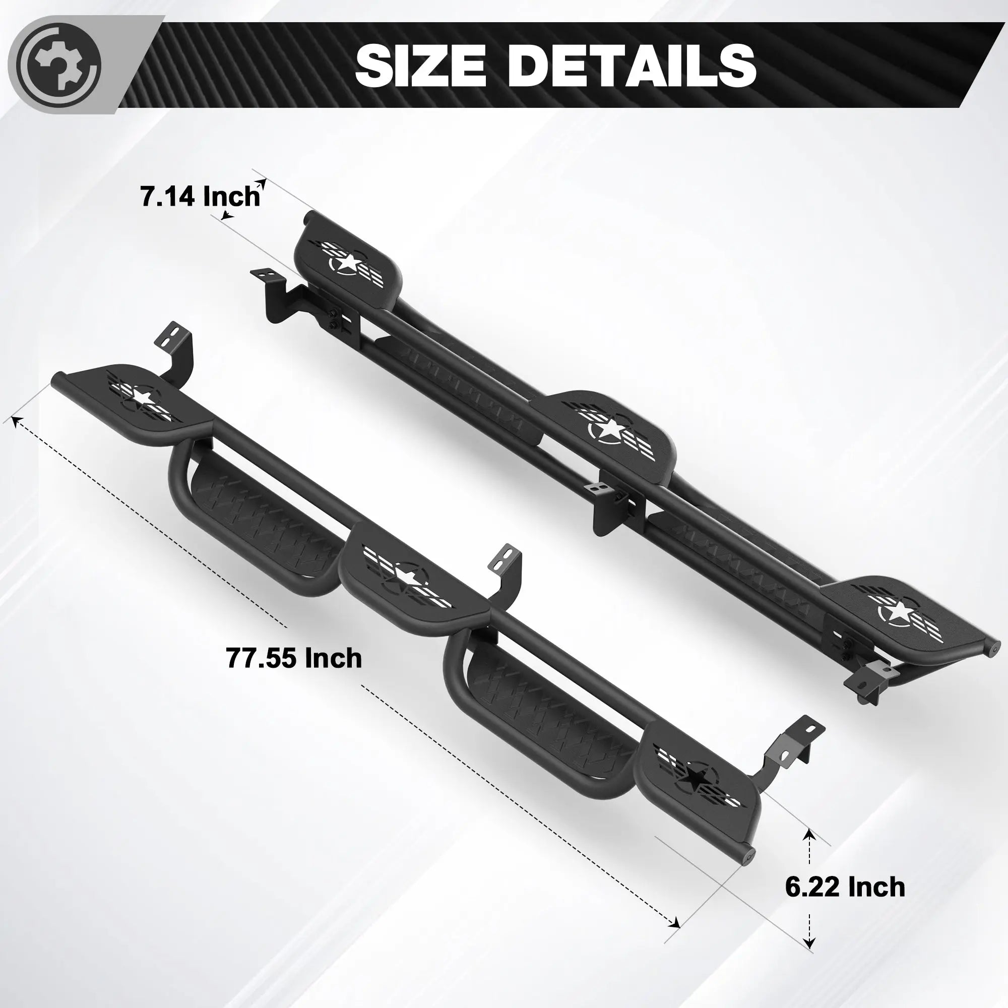Running Boards Side Steps for 2005-2023 Toyota Tacoma Double Cab nadiaauto
